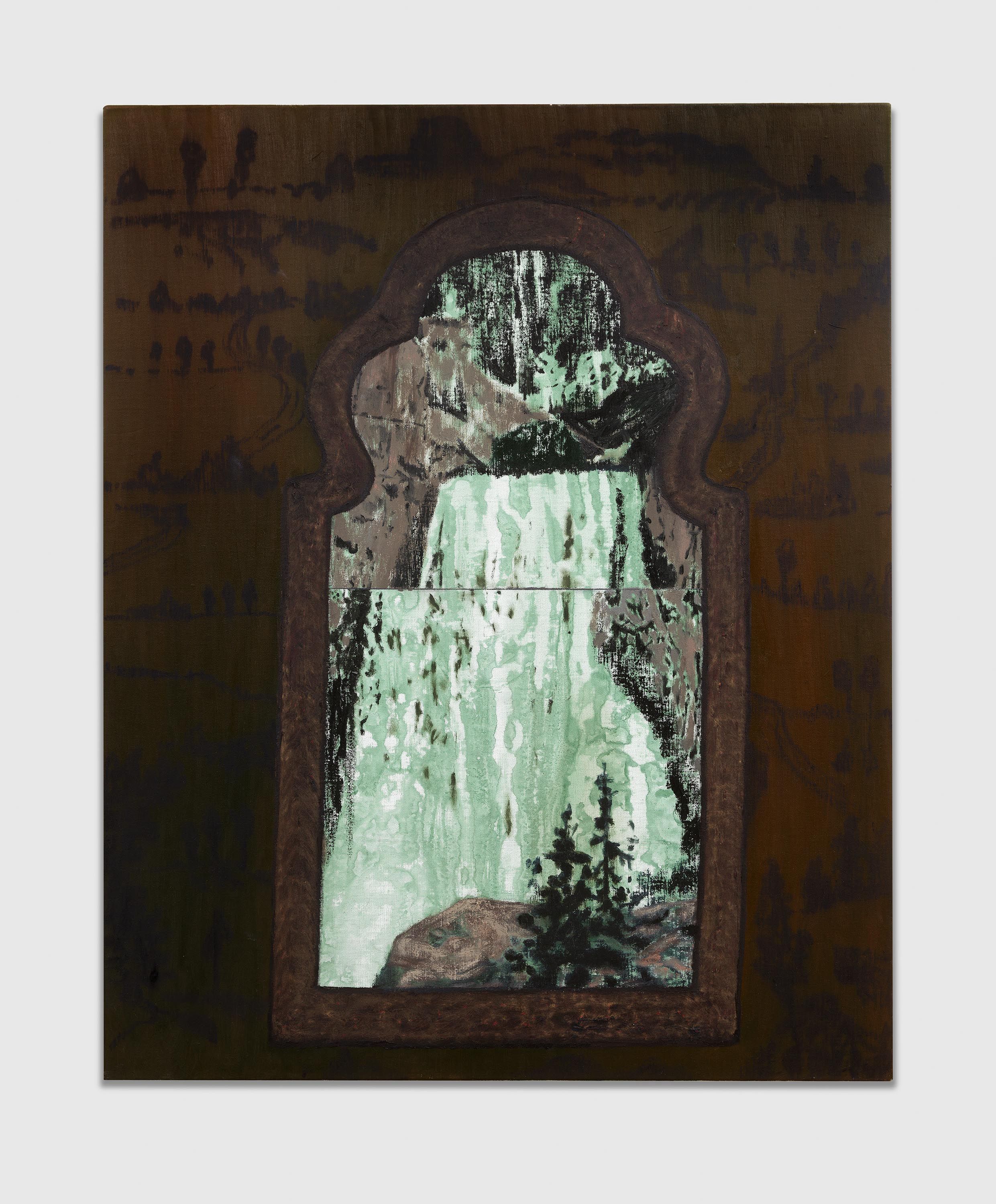 A painting by Mamma Andersson, titled Speculi Oculo I, dated 2023.