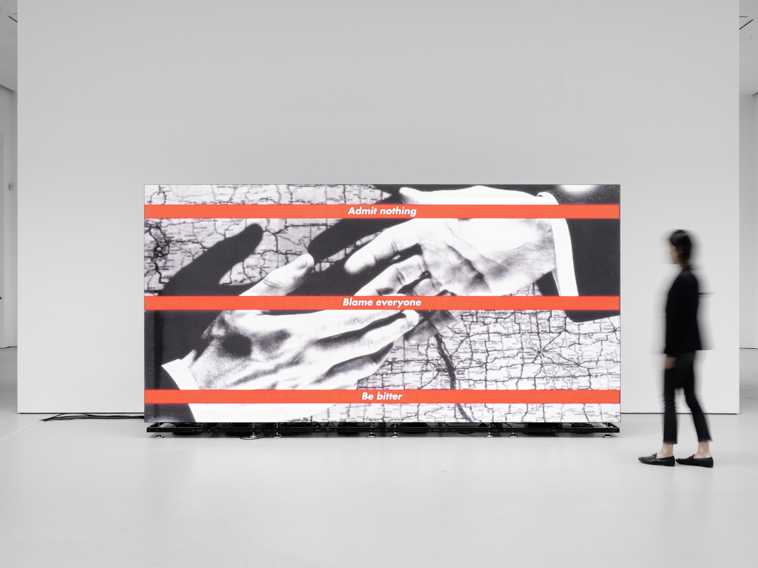 Installation view, Barbara Kruger, David Zwirner, New York, dated 2022