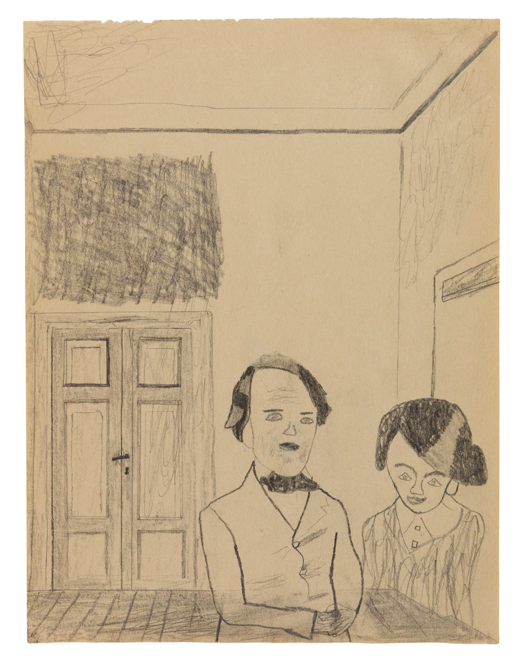 A drawing by Jockum Nordstrom, titled Smycka vår kammar, dated 2019.