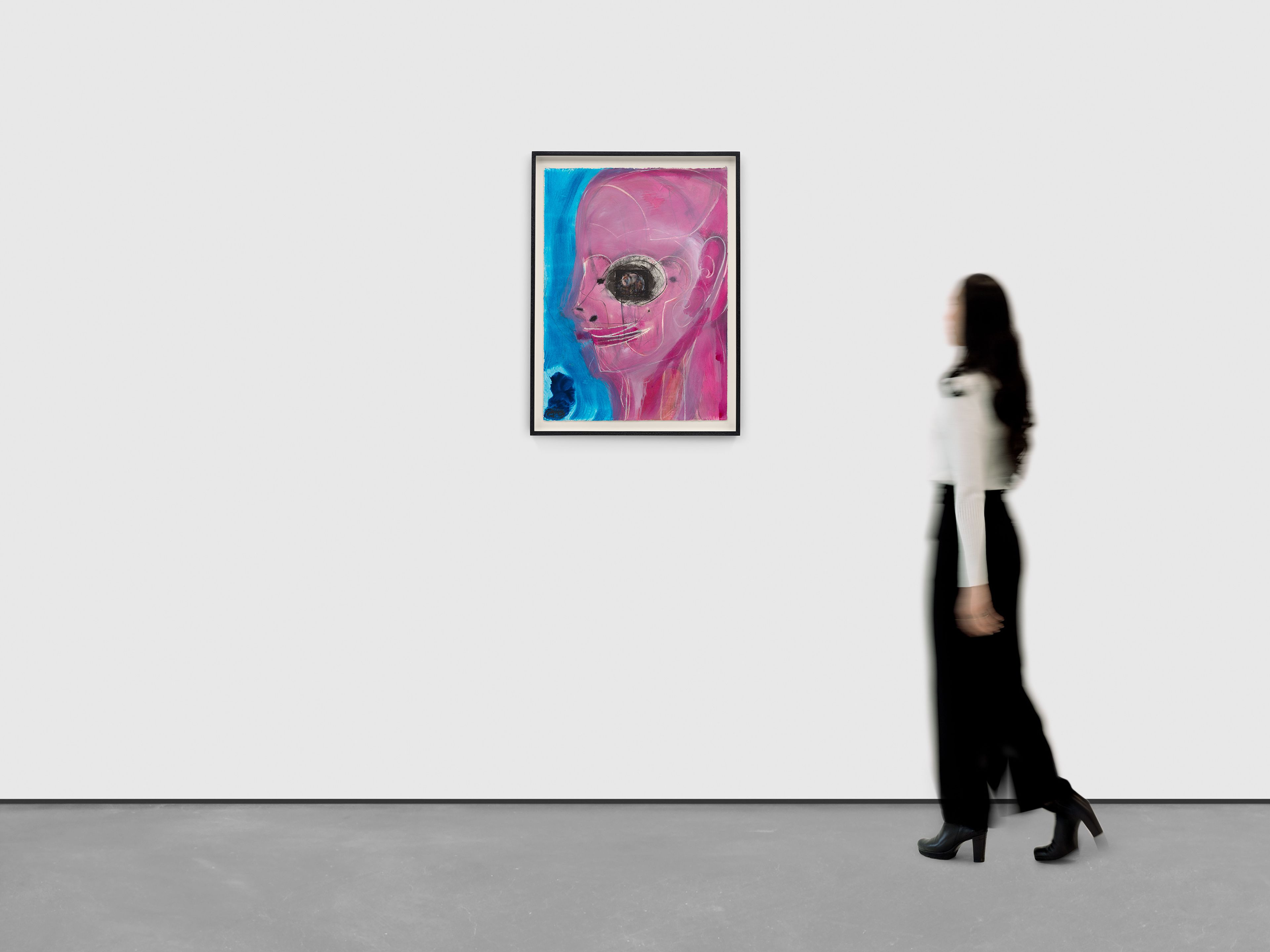 An untitled work on paper by Huma Bhabha, dated 2025.