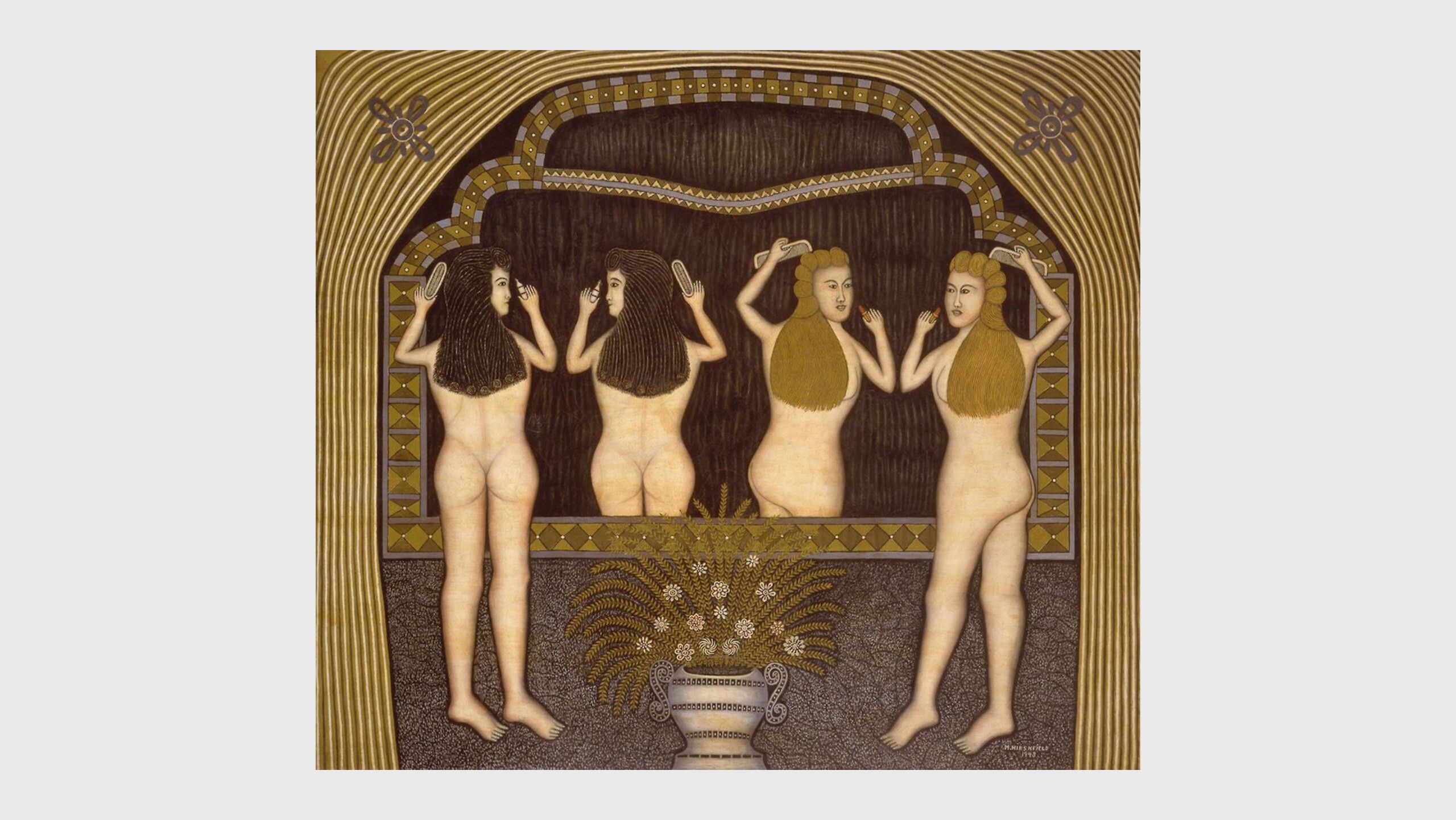 Morris Hirshfield, Two Women in Front of a Mirror, 1943. Peggy Guggenheim Collection