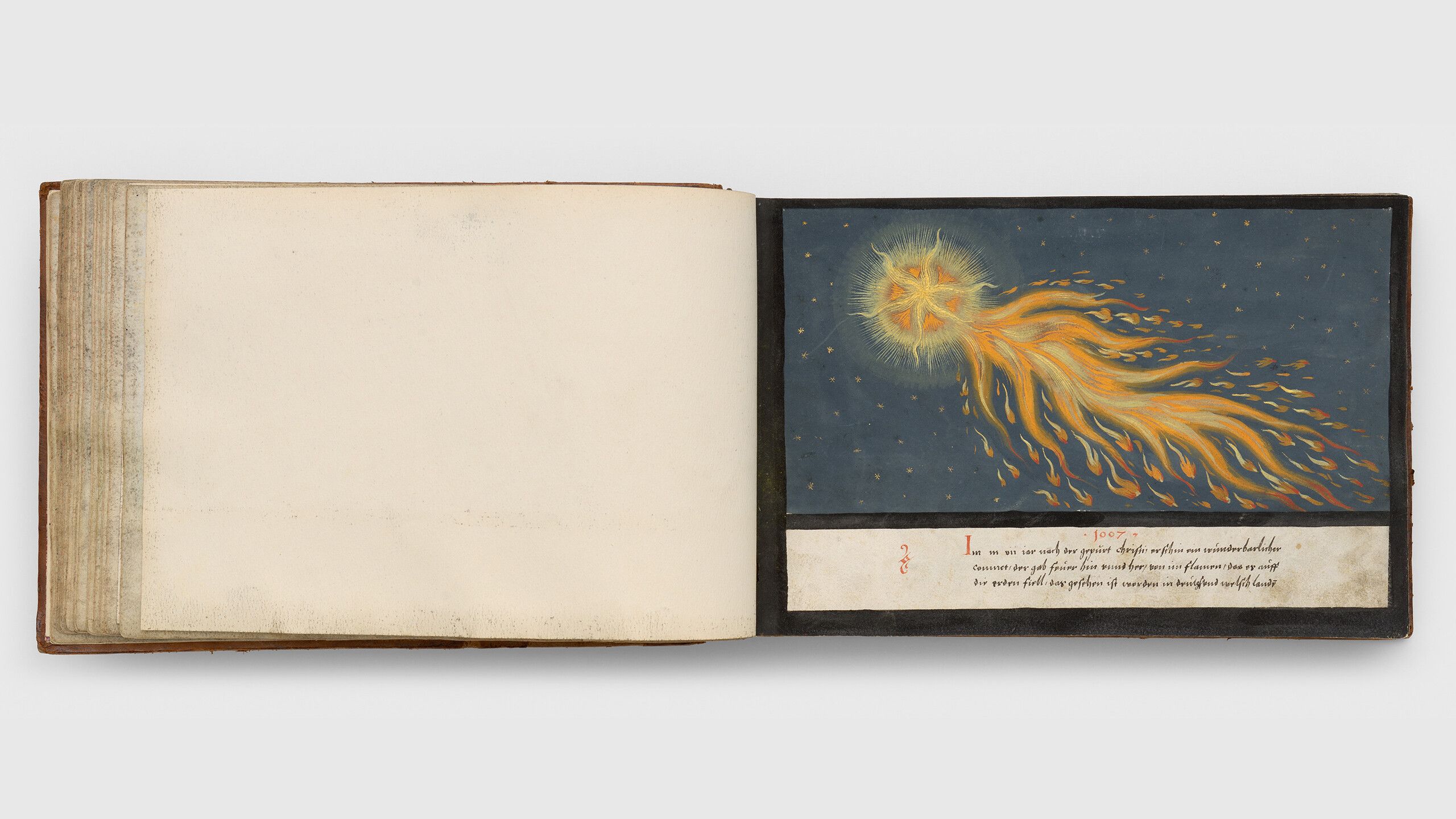 Full-page spread of the book of Miracles, Folio 34