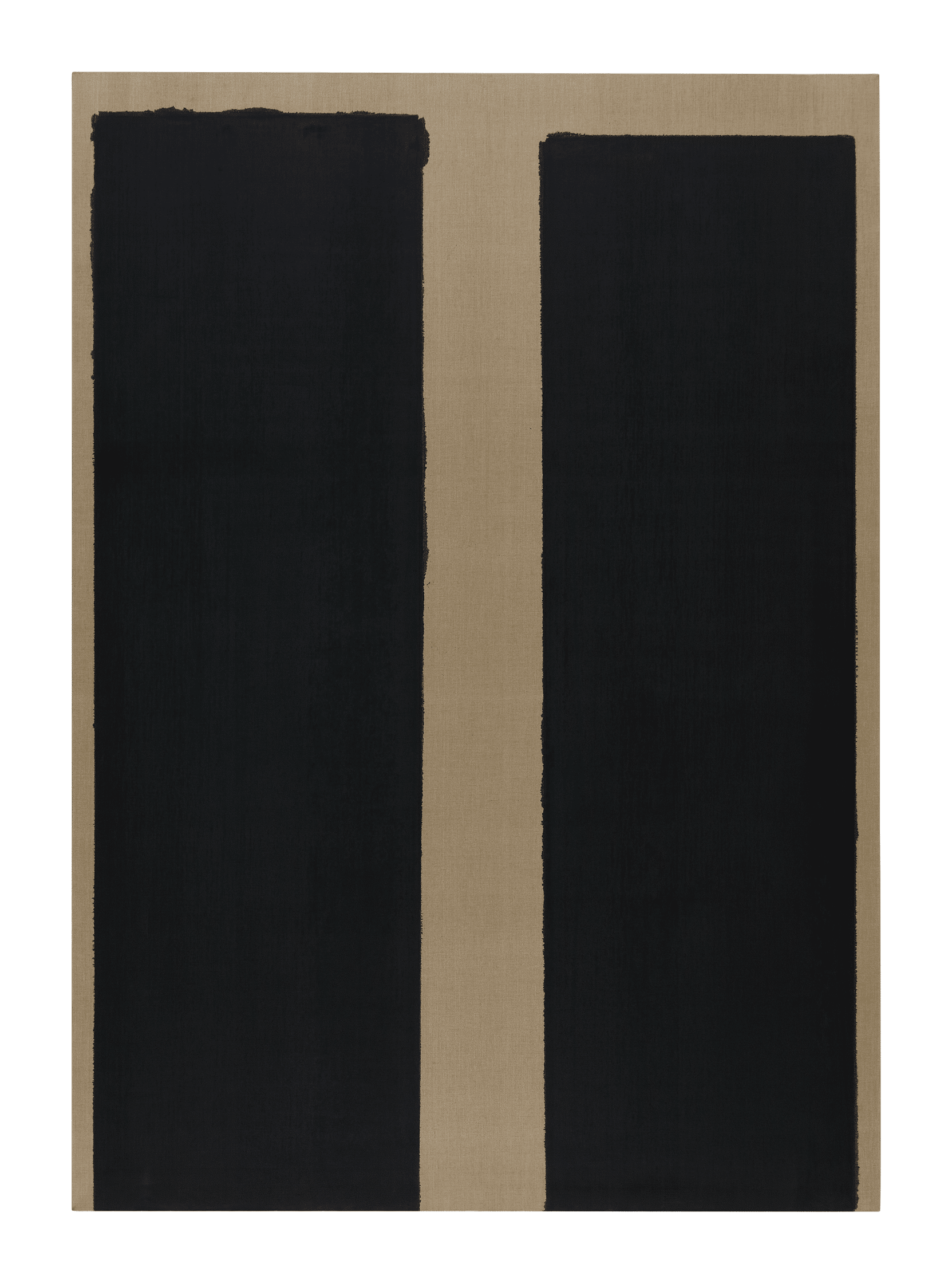 An oil painting on linen by Yun Hyong-keun, titled Burnt Umber & Ultramarine, dated 1993 to 1995..