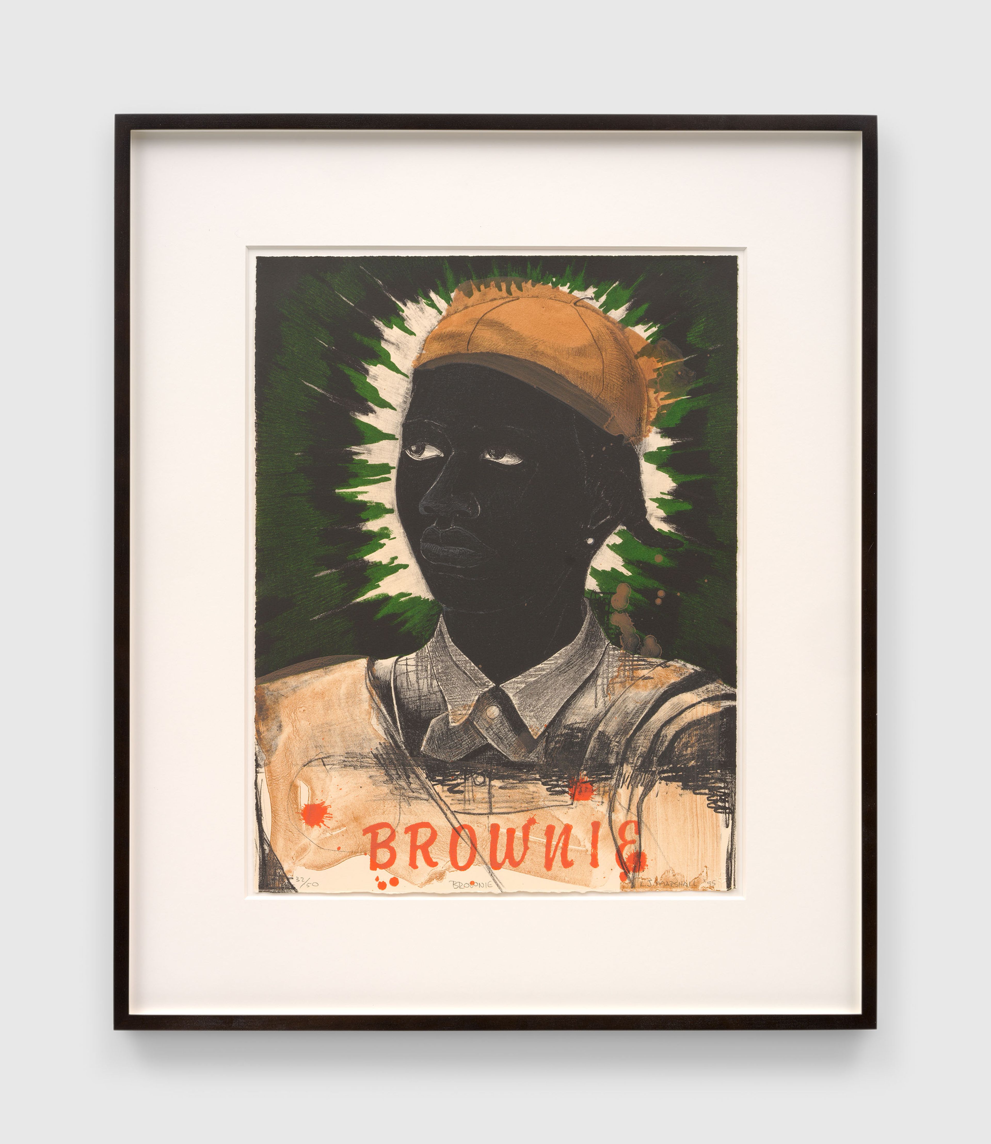 A print by Kerry James Marshall, titled Brownie, dated 1995.