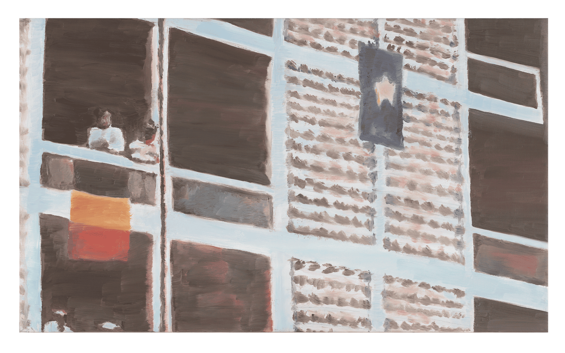 A painting by Luc Tuymans, titled Leopoldville, dated 2000.
