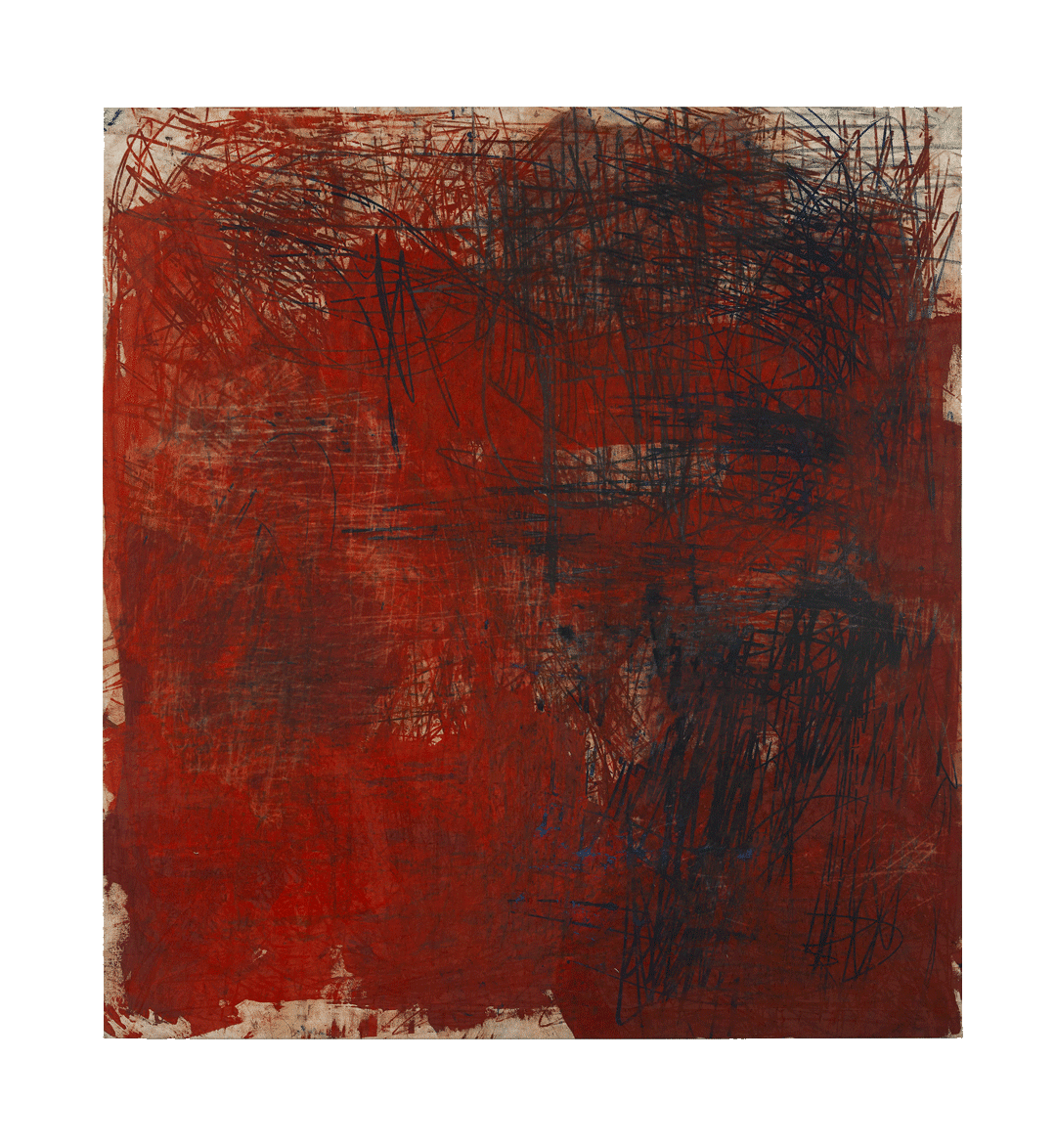 A painting by Oscar Murillo, titled (untitled) catalyst, dated 2018.
