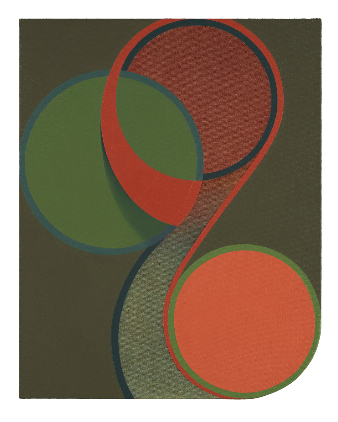 A painting by Tomma Abts, titled Samke, dated 2019.