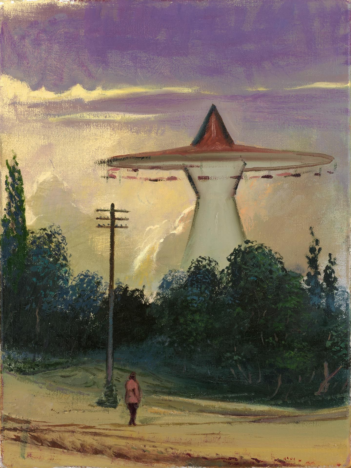 A painting by Neo Rauch, titled Rota, dated 2011.