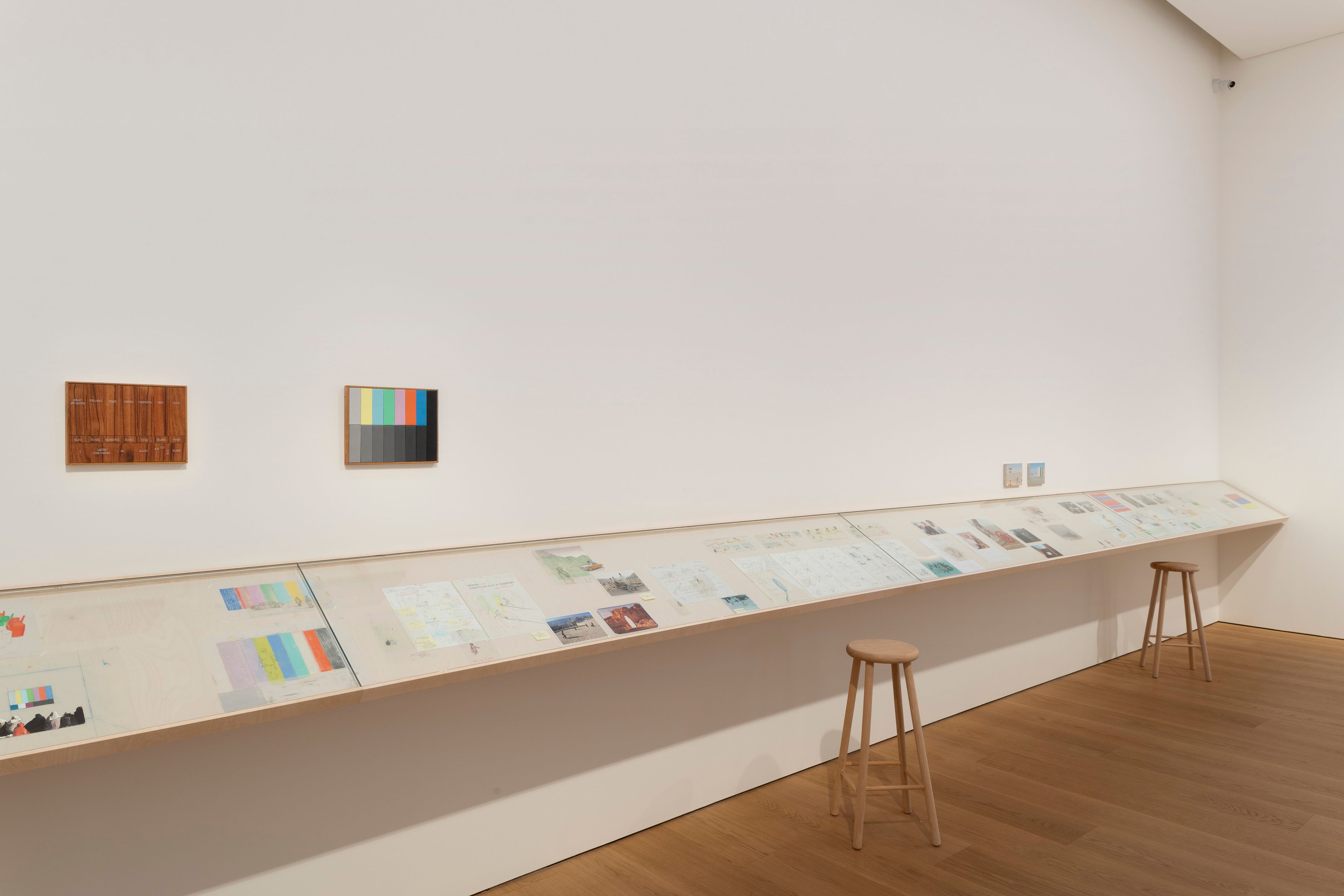 Installation view of the exhibition, Francis Alÿs: As Long as I’m Walking, at Musée cantonal des Beaux-Arts in Lausanne, dated 2021.