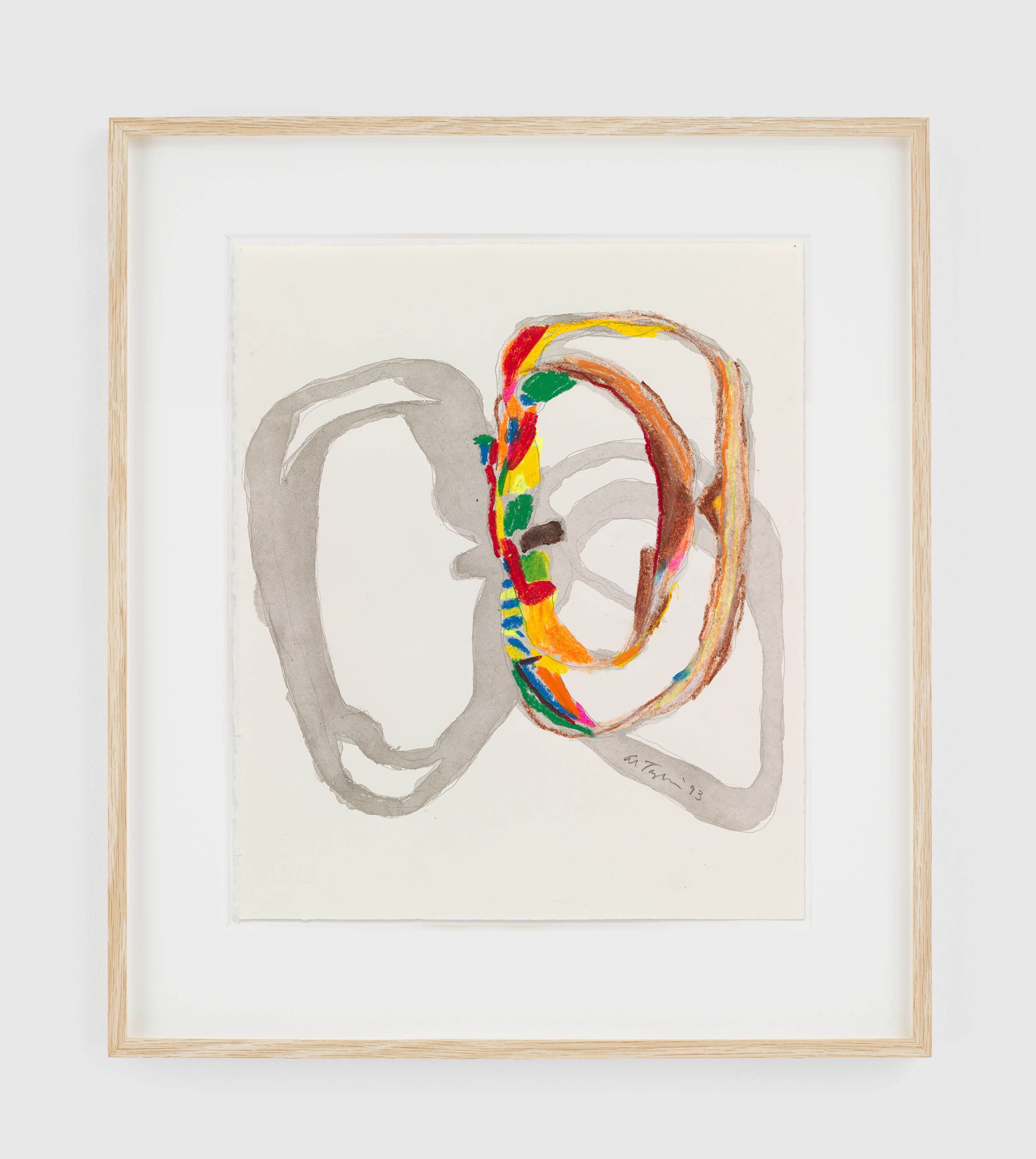 A drawing by Al Taylor, called Untitled (Tide Tab), dated 1993.