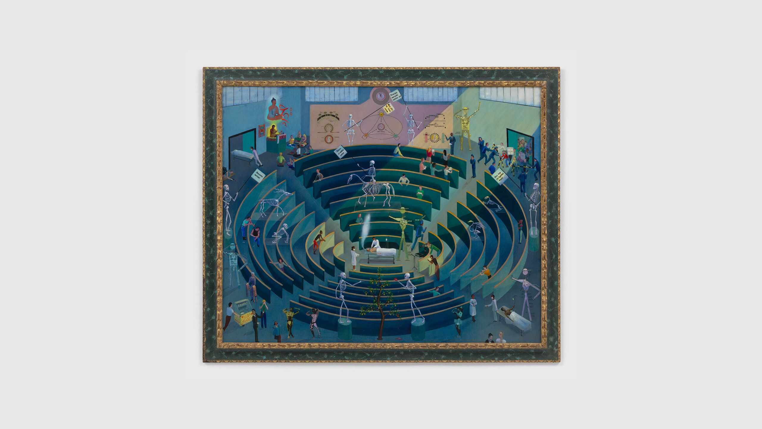 A painting titled Arena made by Frank Moore in 1992