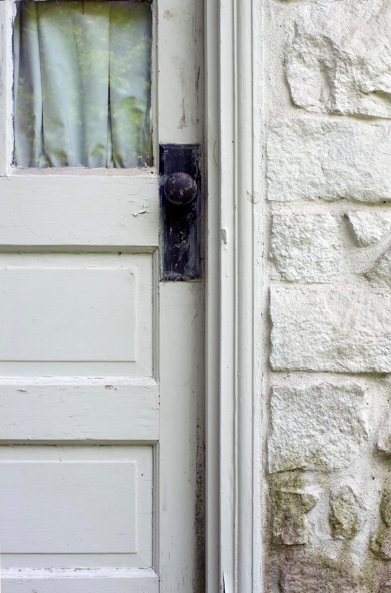 A photograph by James Welling, titled Studio Door, dated 2011. 