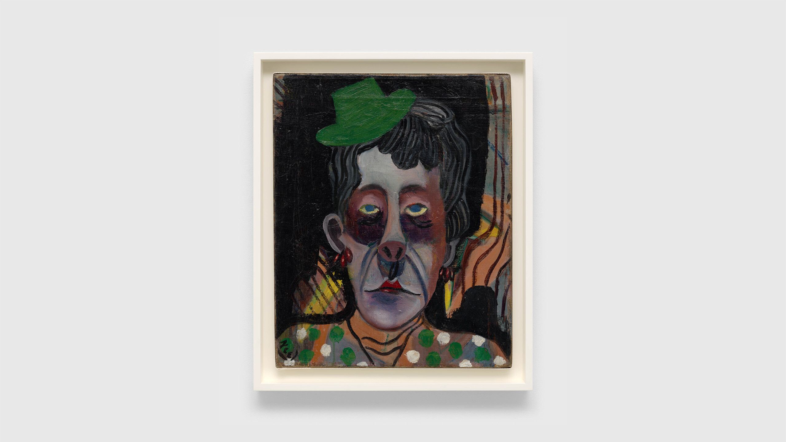 A painting by Alice Neel, titled Woman in Green Hat, dated c.1943