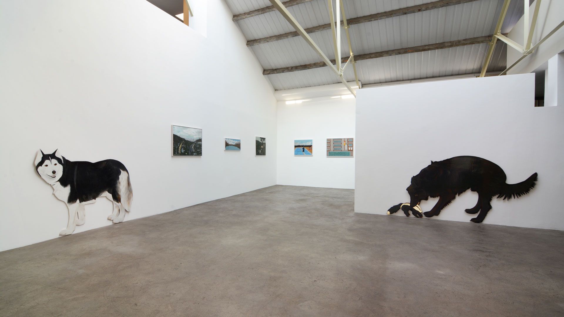 An installation view of the exhibition Paintings 1978 – 2018 at mother’s tankstation, in Dublin.