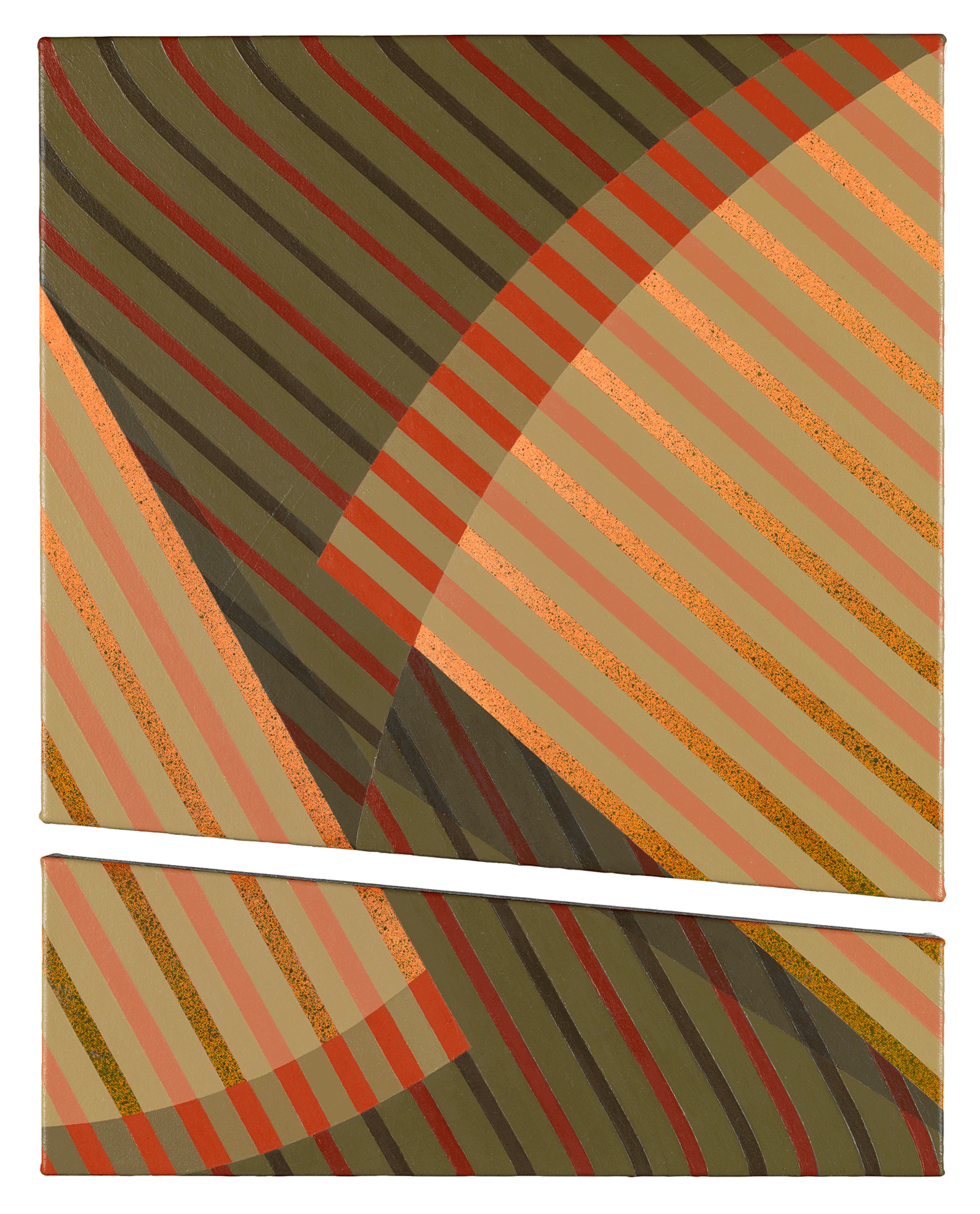 A painting by Tomma Abts, titled Wybe, dated 2014.