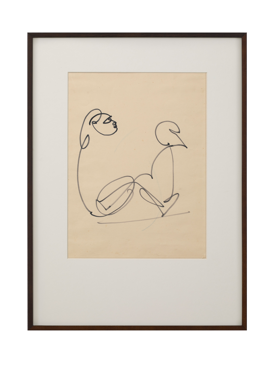An untitled drawing by Benode Behari Mukherjee, not dated.