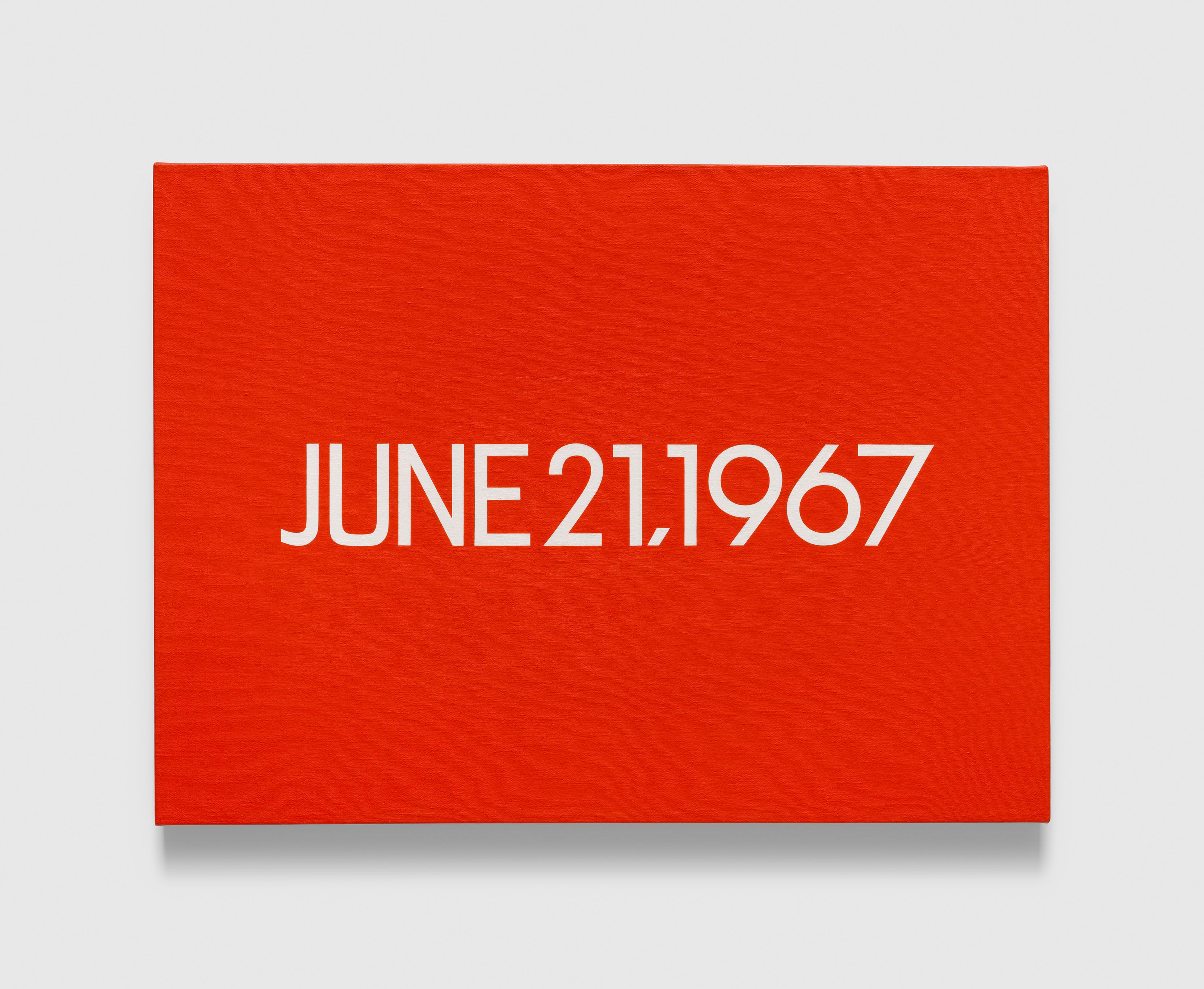 On Kawara: JUNE 21, 1967, 1967 from 