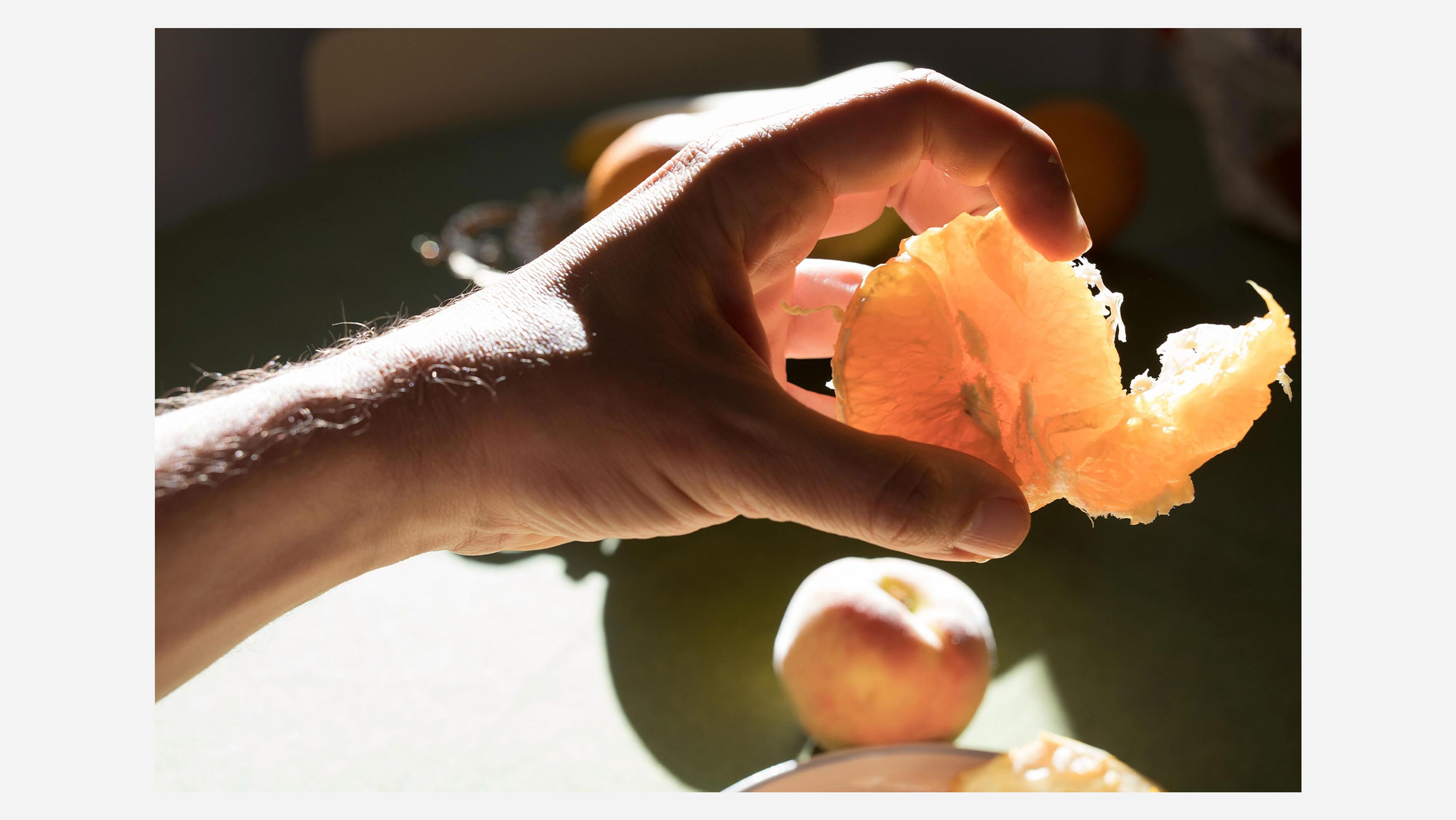 A detail of a photograph by Wolfgang Tillmans titled Sicily Morning, dated 2018.