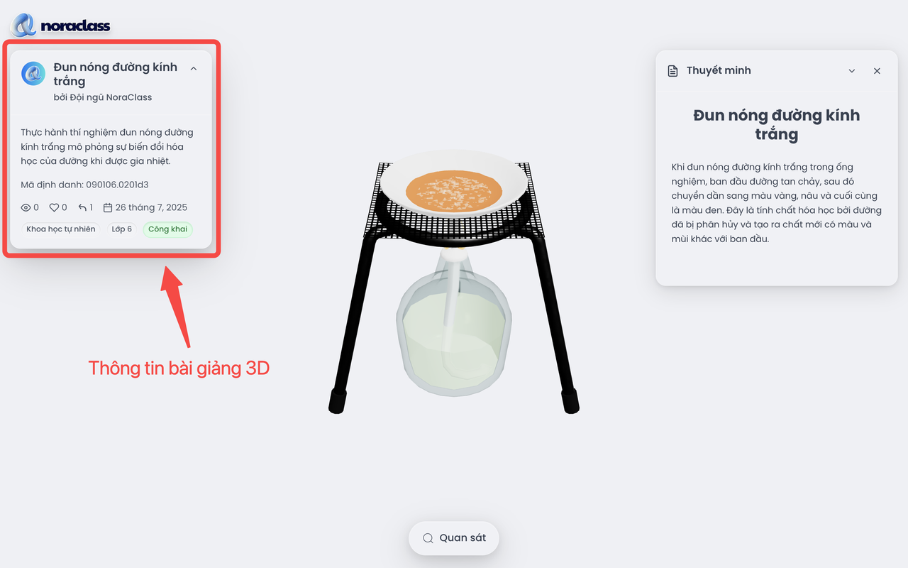 🖥️ Giới thiệu bài giảng 3D NoraClass