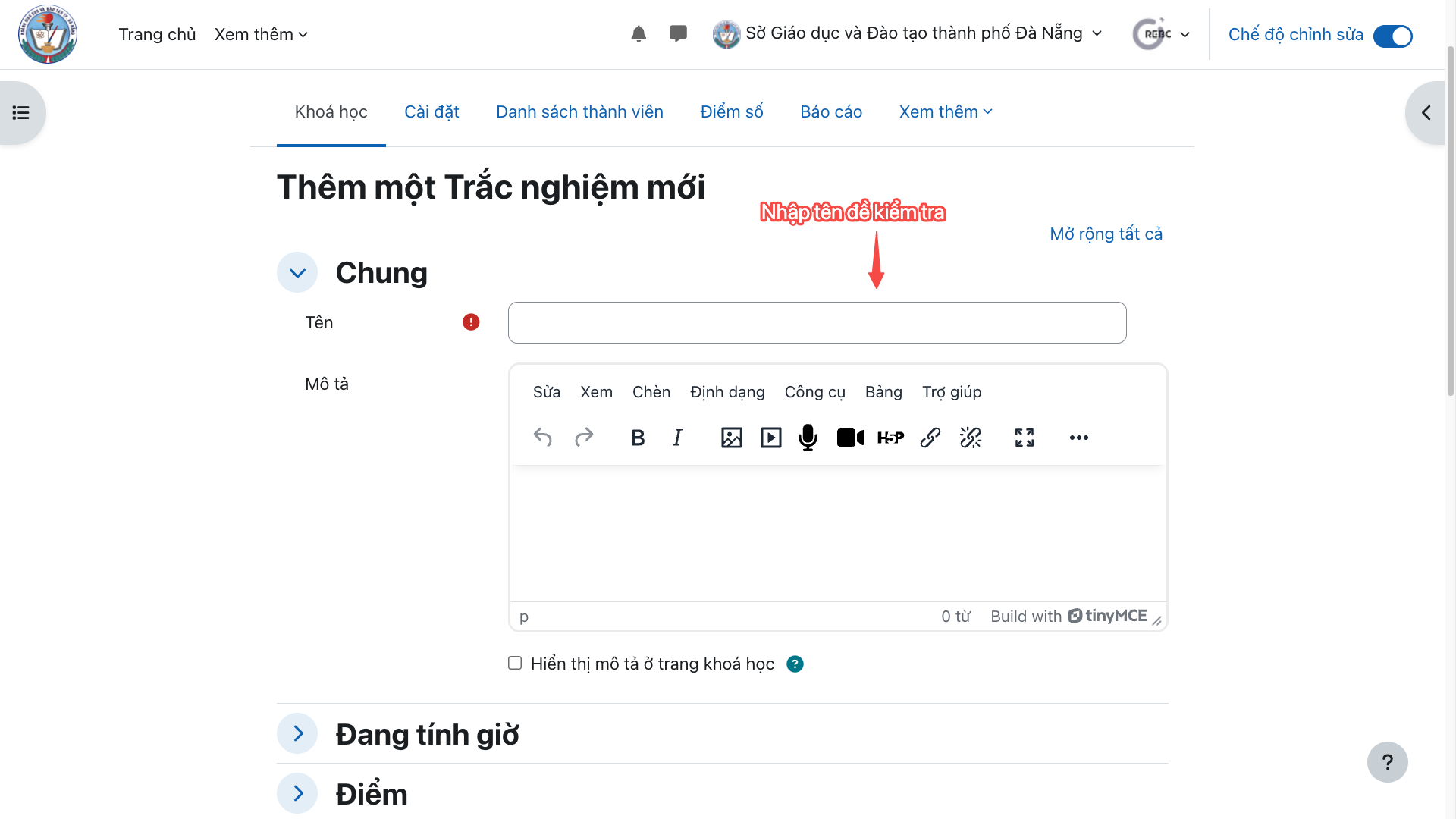Hướng dẫn xây dựng và quản lý ngân hàng câu hỏi trên LMS