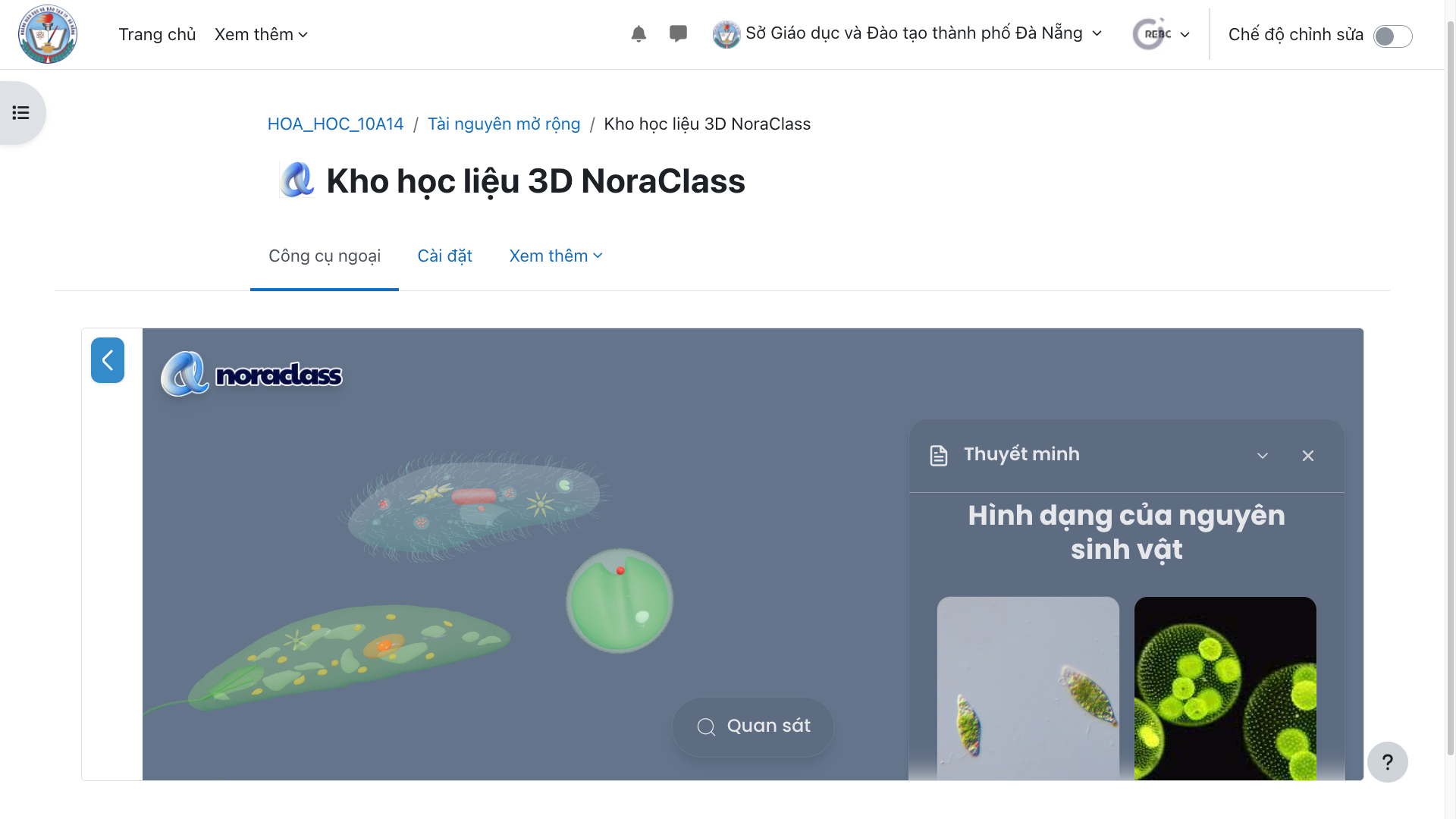 Hướng dẫn thêm bài giảng điện tử SCORM, học liệu tương tác và học liệu 3D trên LMS