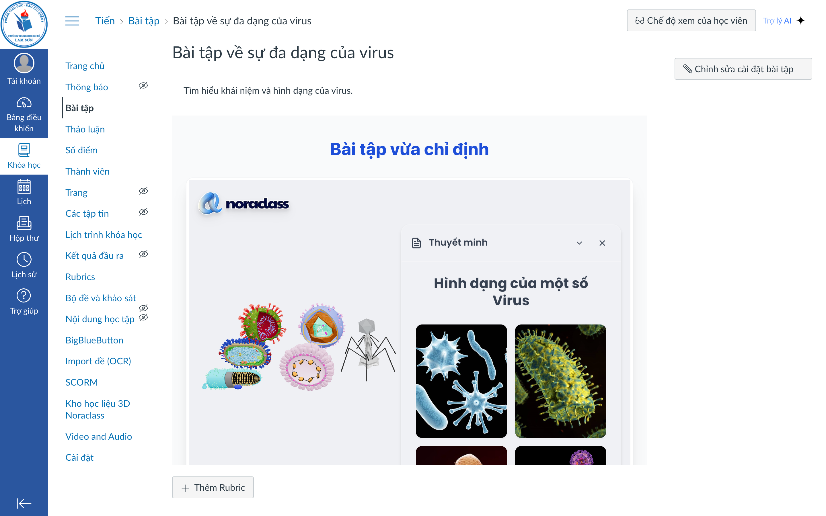 📖 Hướng dẫn giao bài tập trong bài giảng 3D cho học sinh