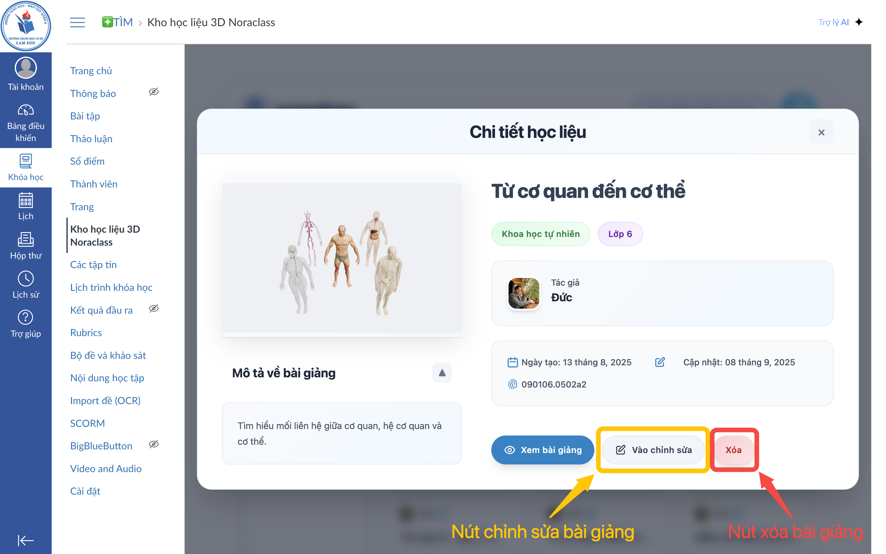 💾 Giới thiệu kho học liệu 3D NoraClass