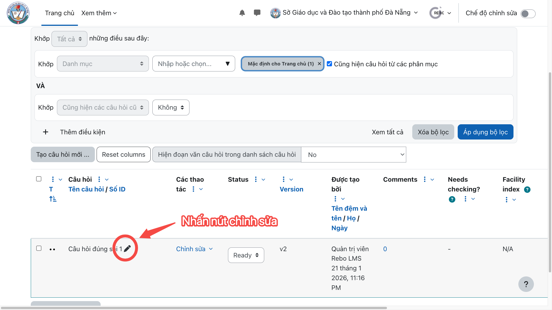 Hướng dẫn xây dựng và quản lý ngân hàng câu hỏi trên LMS