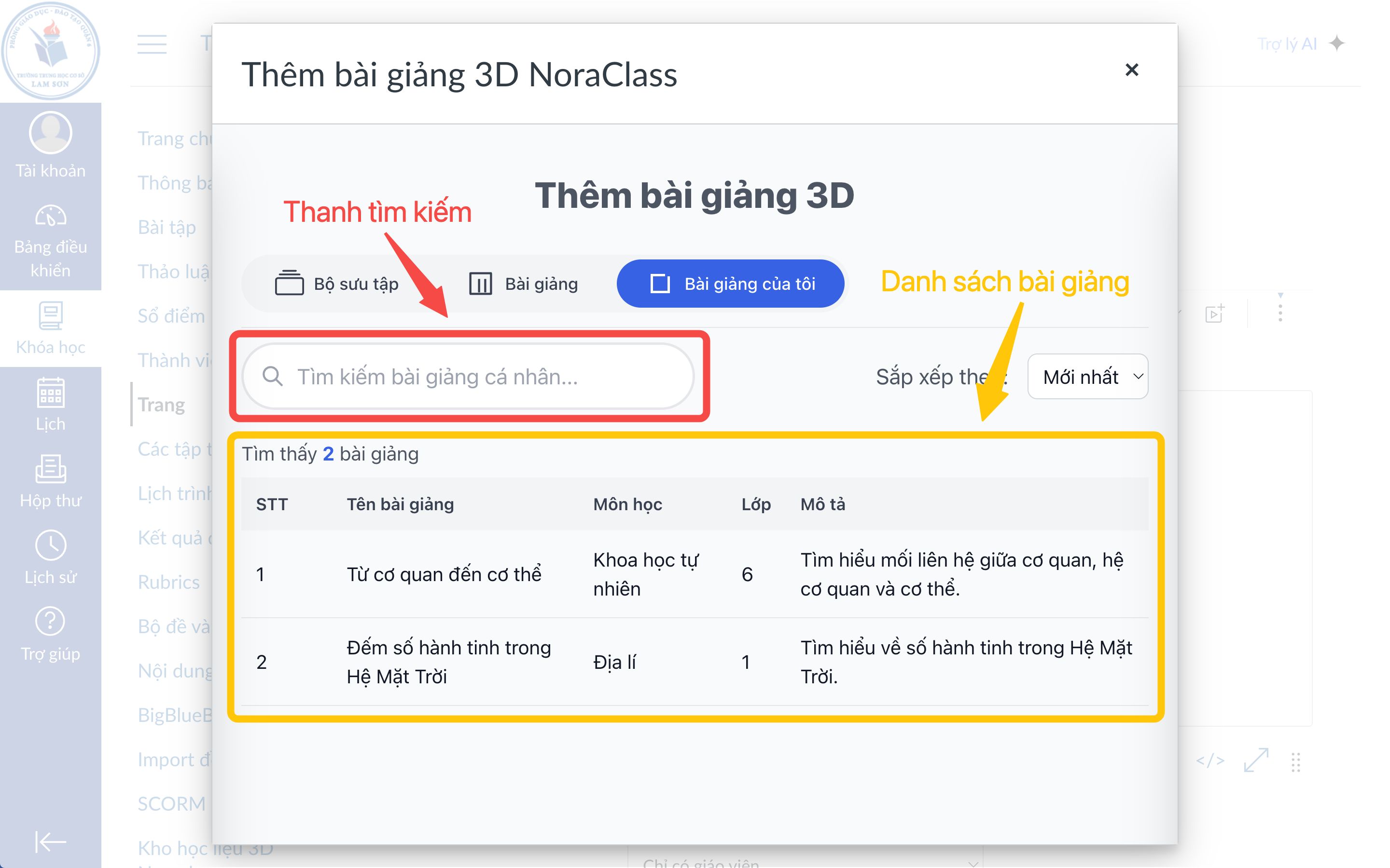 📚 Hướng dẫn thêm bài giảng 3D trong mô-đun