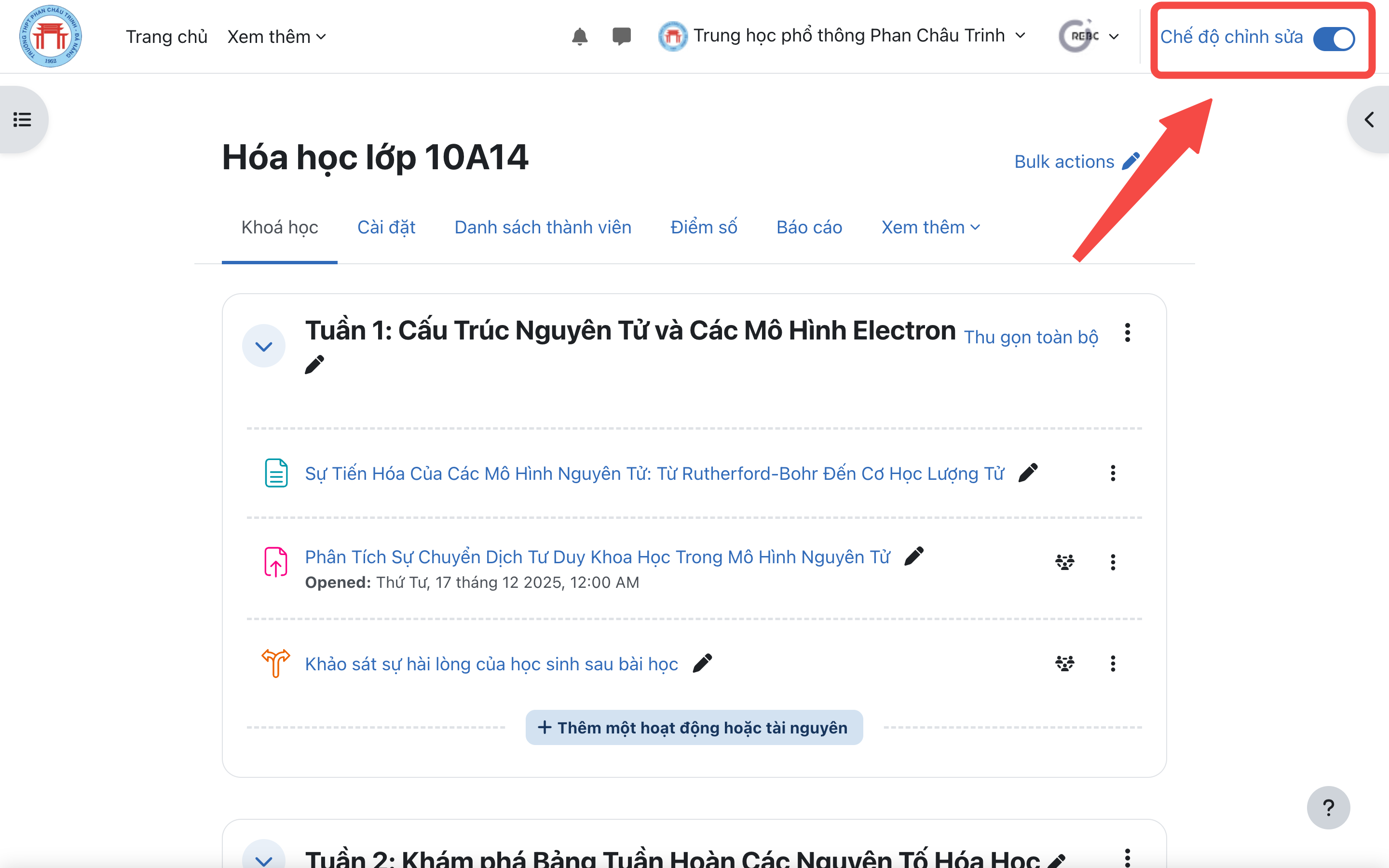 Hướng dẫn tạo bài đọc trong khóa học trên LMS