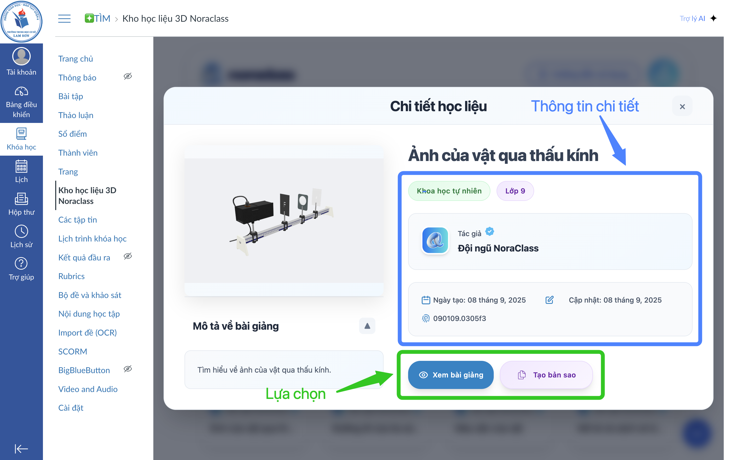💾 Giới thiệu kho học liệu 3D NoraClass