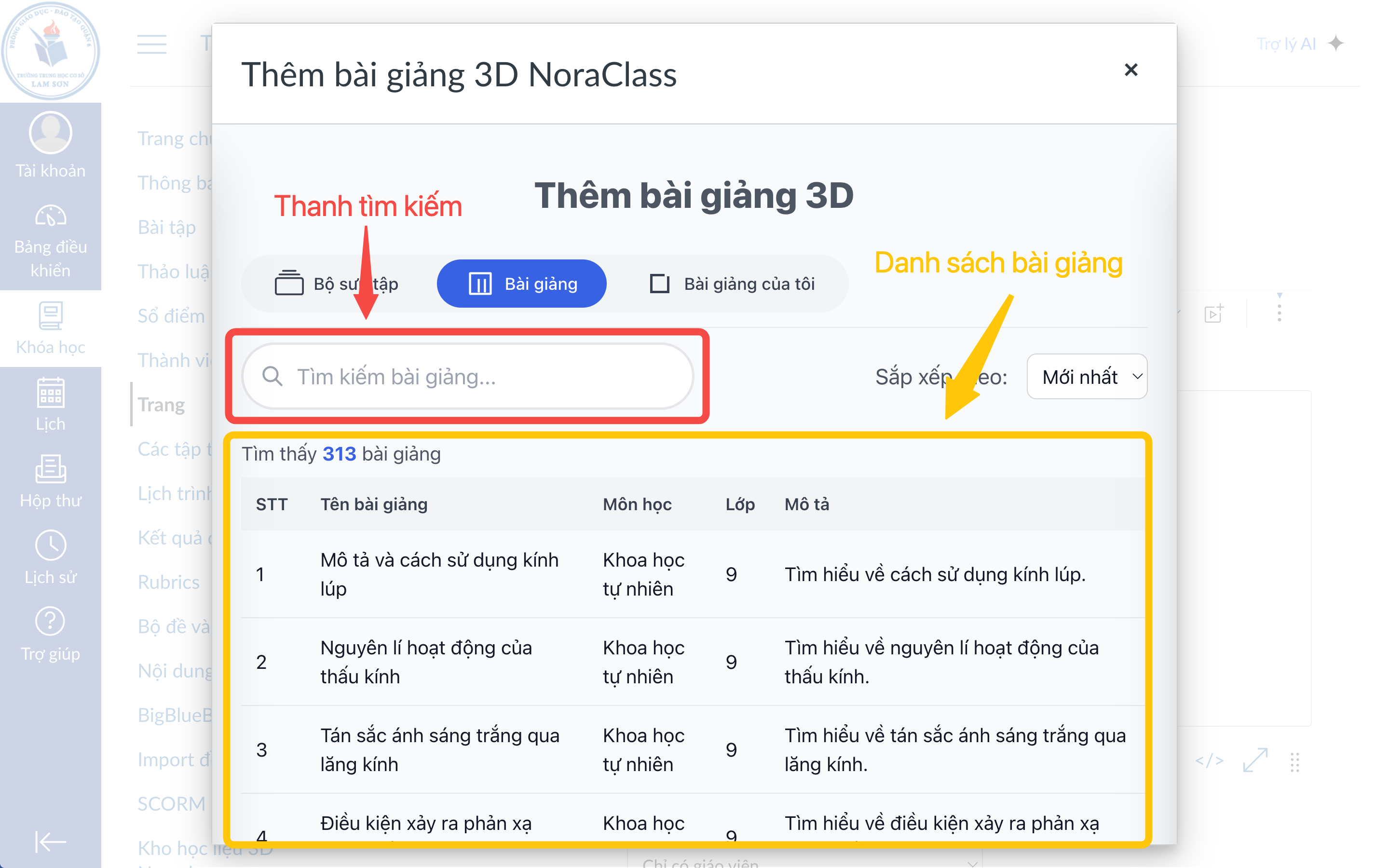 📚 Hướng dẫn thêm bài giảng 3D trong mô-đun