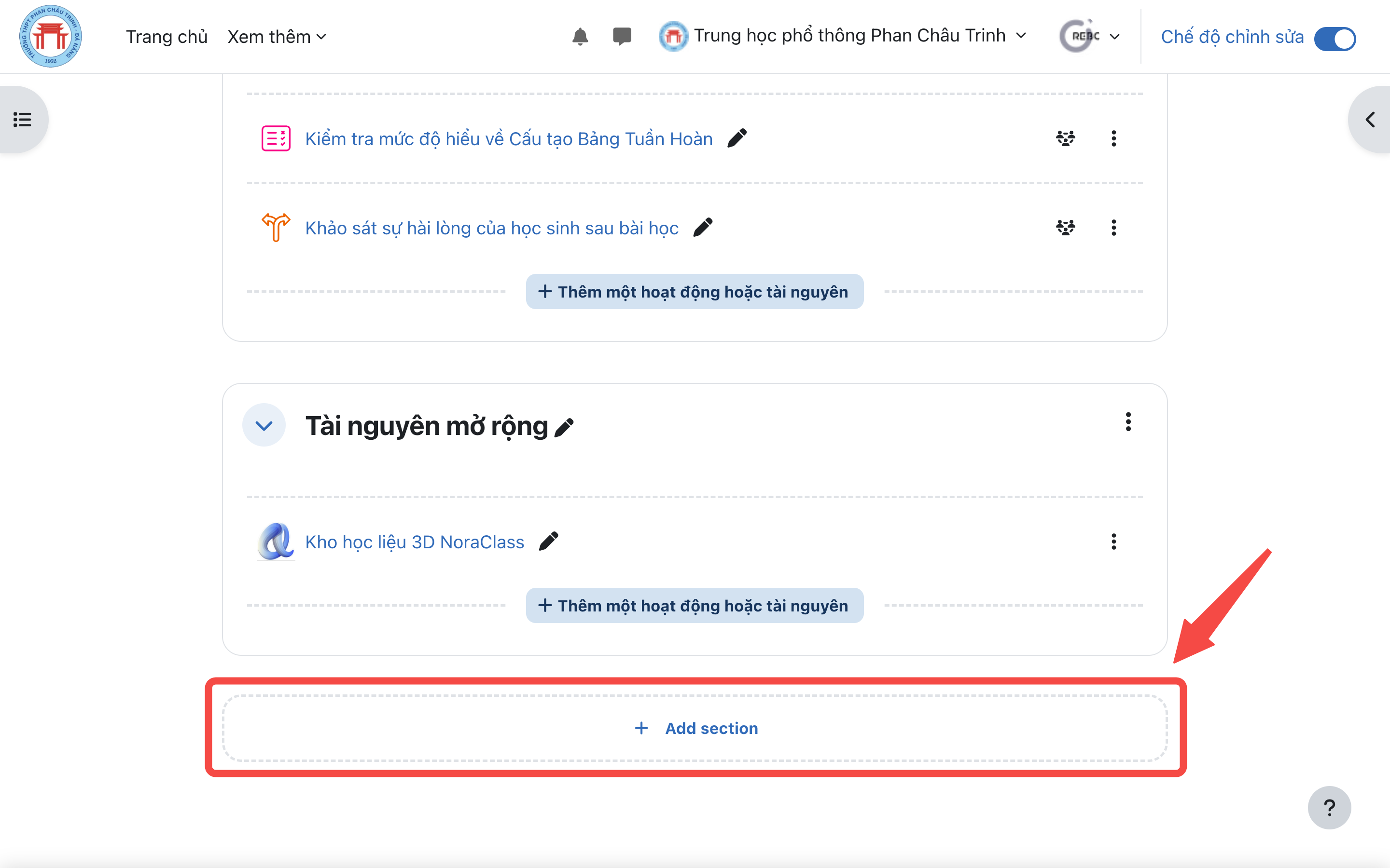 Hướng dẫn tạo bài đọc trong khóa học trên LMS