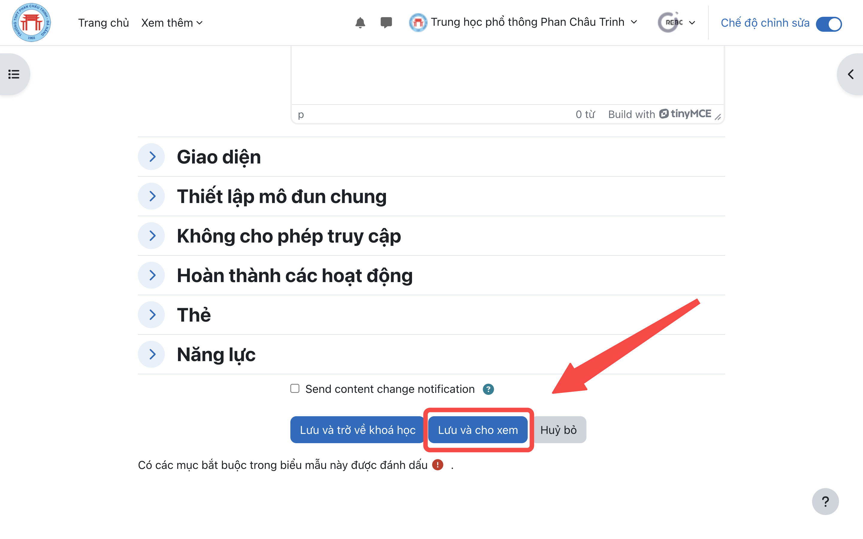 Hướng dẫn tạo bài đọc trong khóa học trên LMS