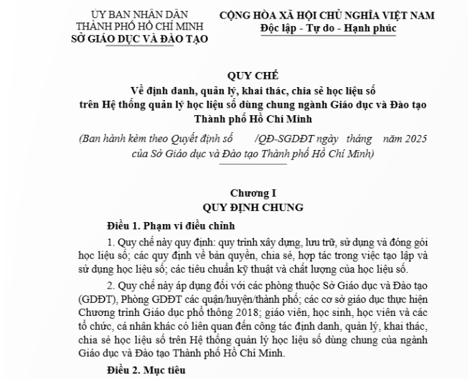 Tìm hiểu về Quy chế 791/QĐ-SGDĐT