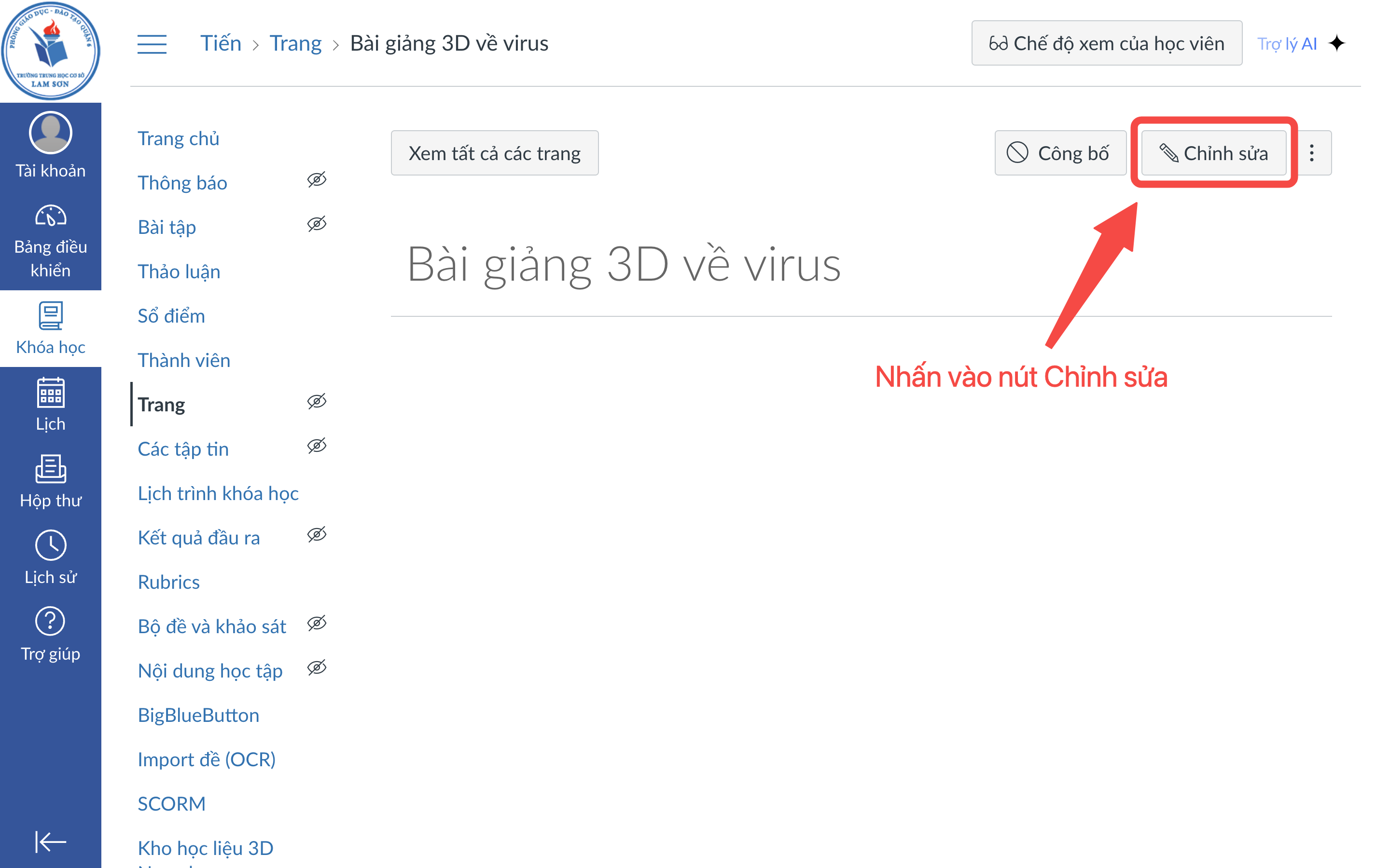 📚 Hướng dẫn thêm bài giảng 3D trong mô-đun