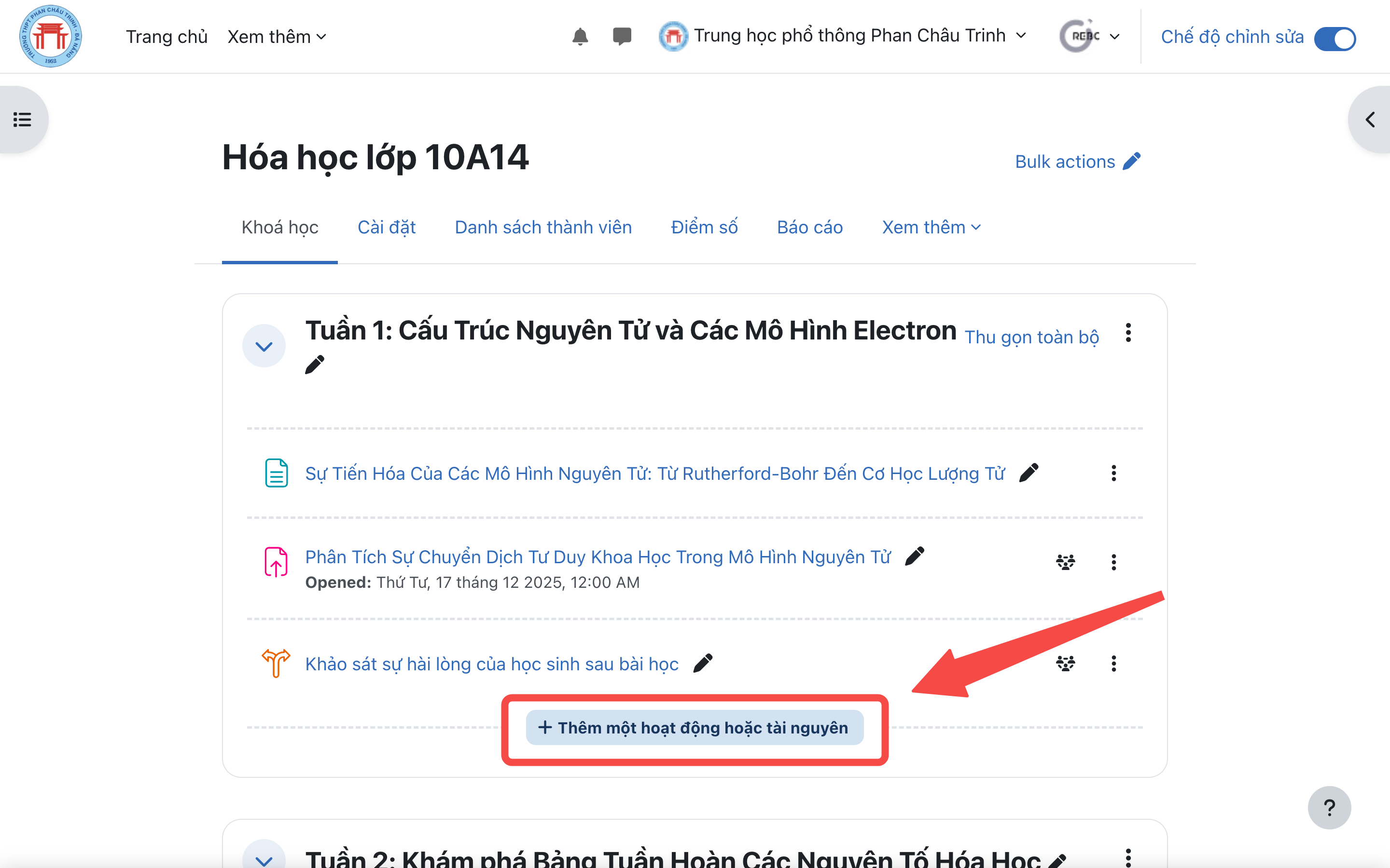 Hướng dẫn tạo bài đọc trong khóa học trên LMS