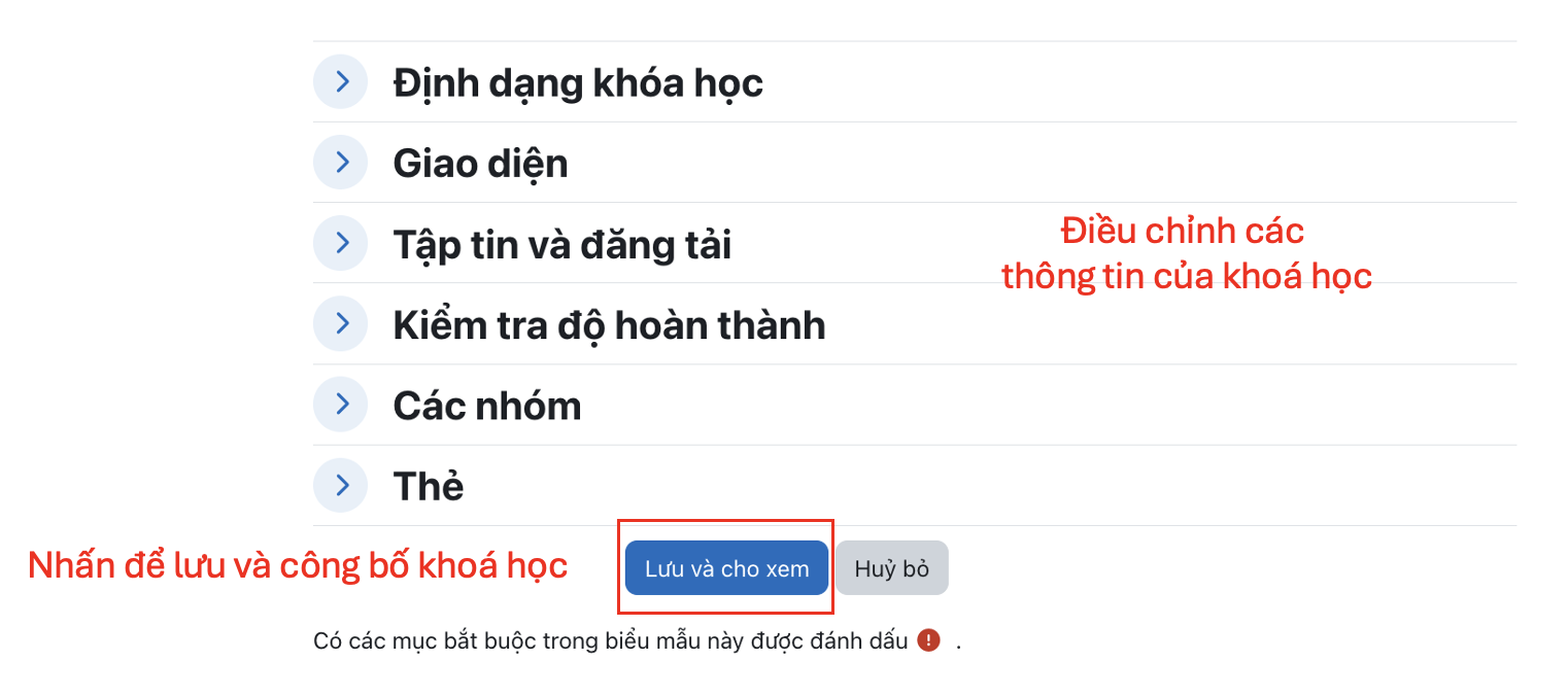 Hướng dẫn tạo khóa học trên LMS