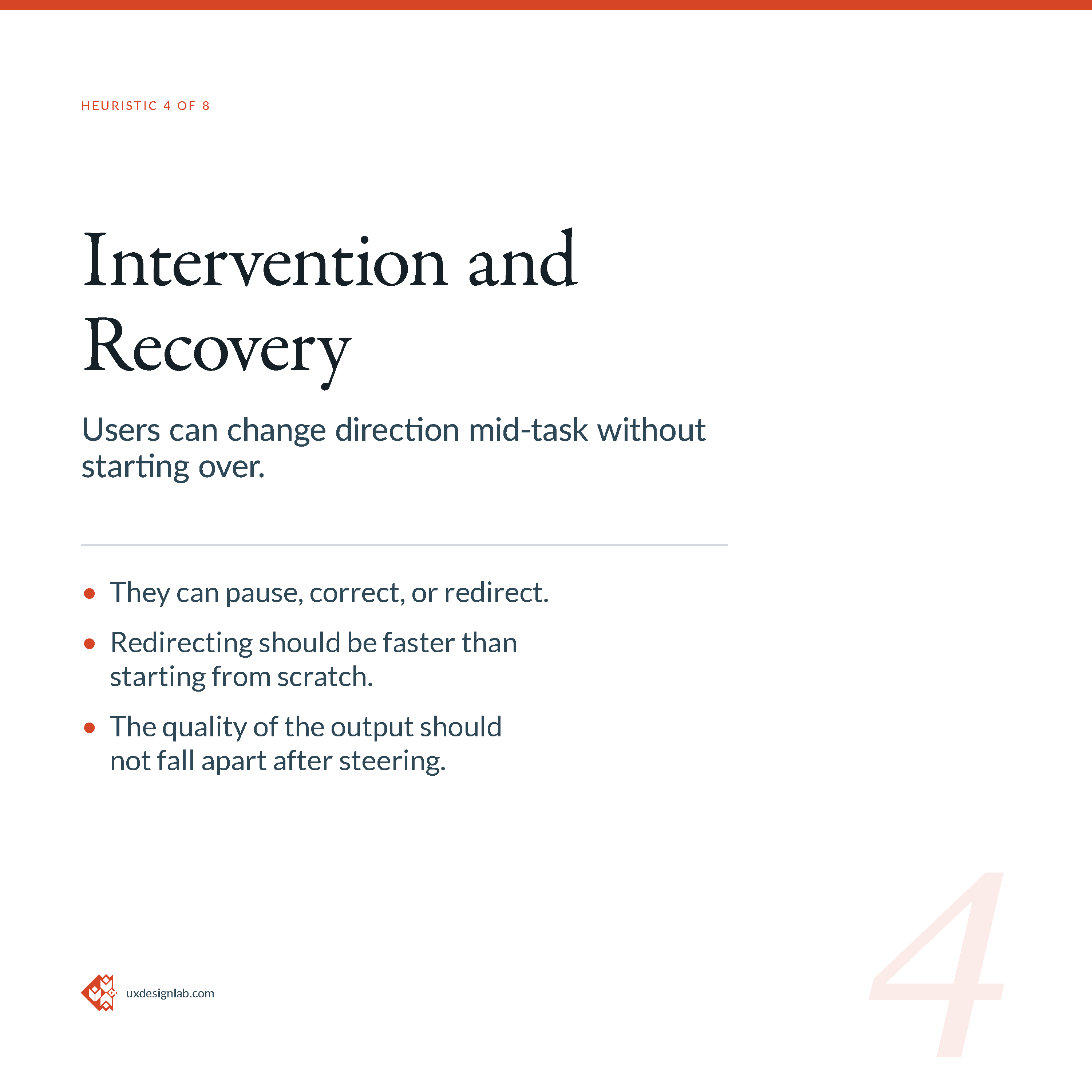 Heuristic 4-Intervention and Recovery
