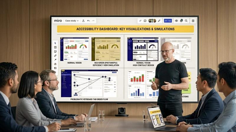 Presenter displays accessibility findings