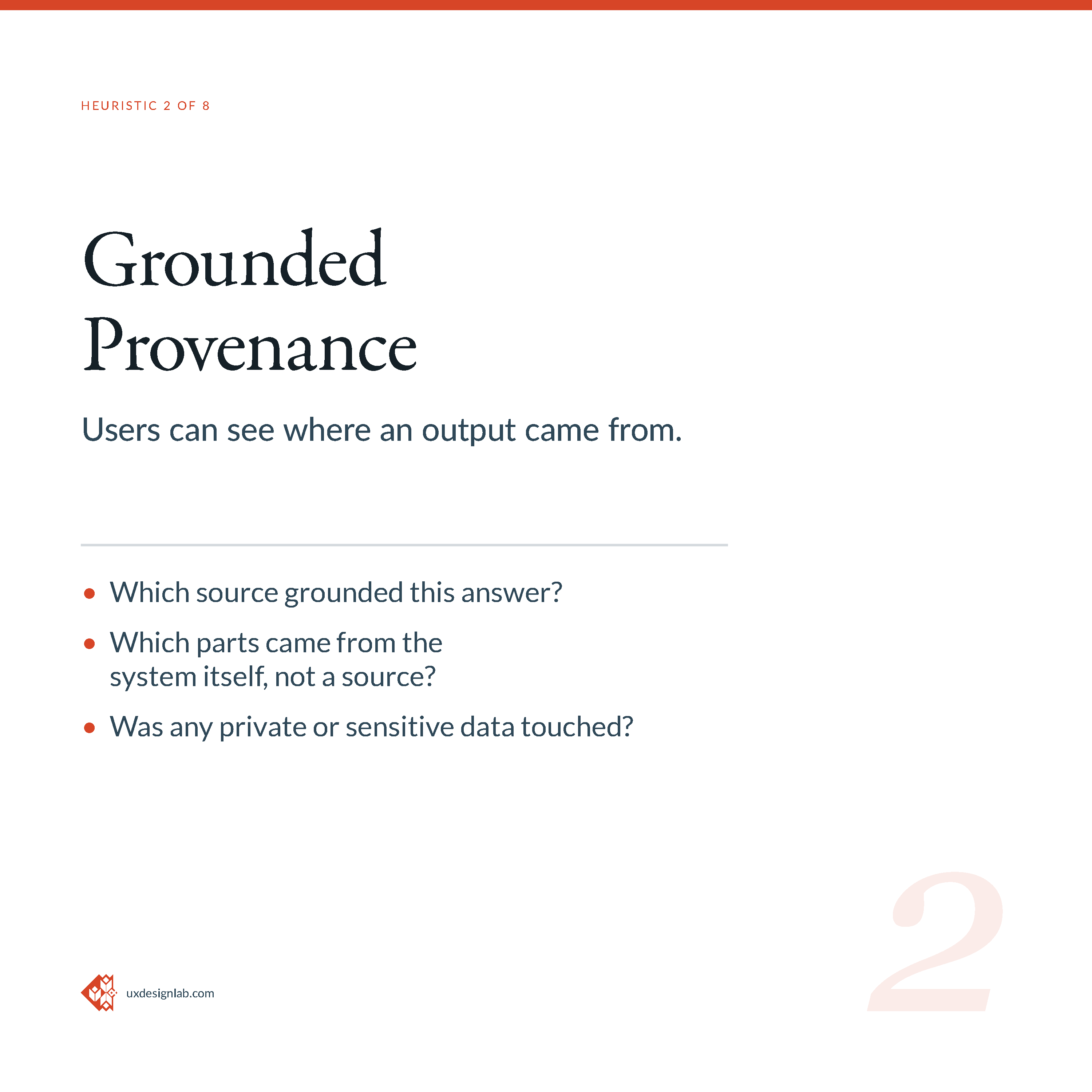 Heuristic 2-Grounded Provenance