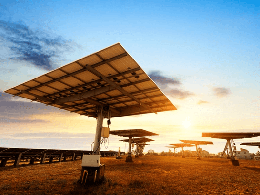Pole-mounted solar panels