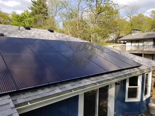 Solar panel roof setup