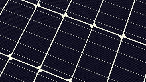 close up of a half cut solar panel