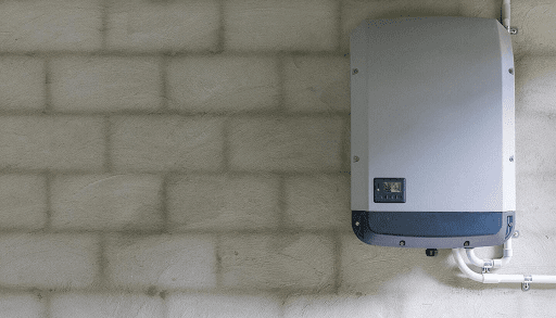 solar inverter mounted on a wall