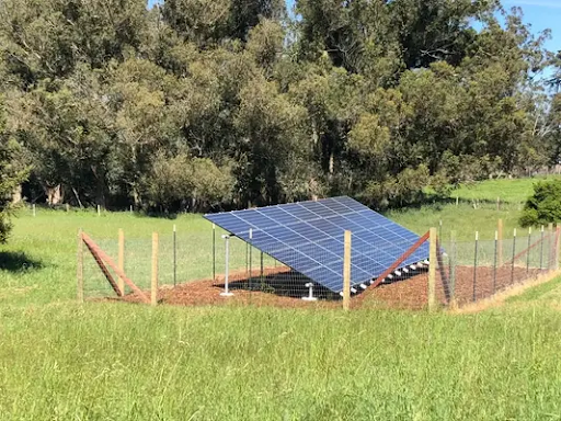 Ground mount solar protected with fence