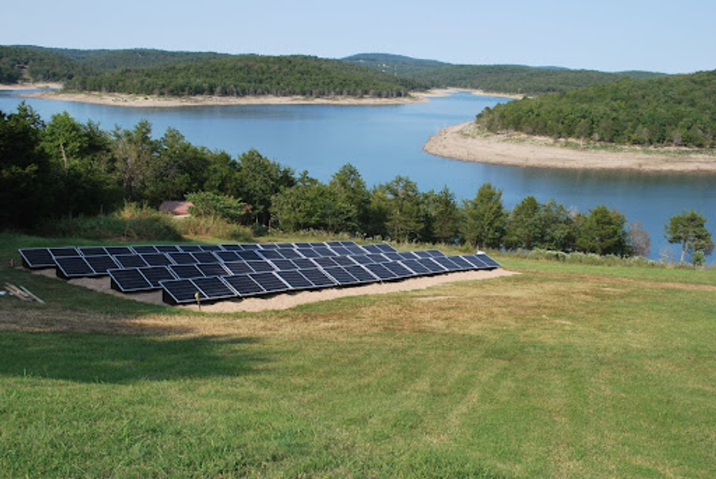 PowerRacks solar mounting in a field