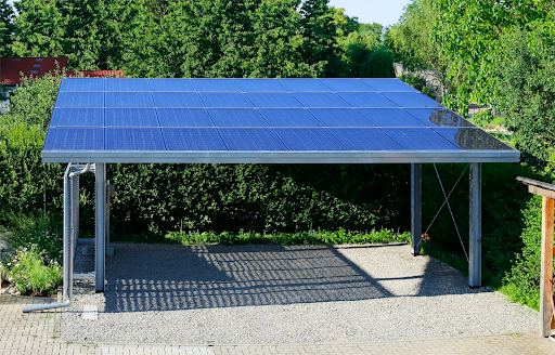 Residential solar panel carport