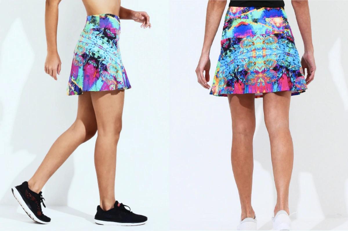 high CRZ YOGA Women's Quick Dry High Waisted Tennis Skirt Pleated