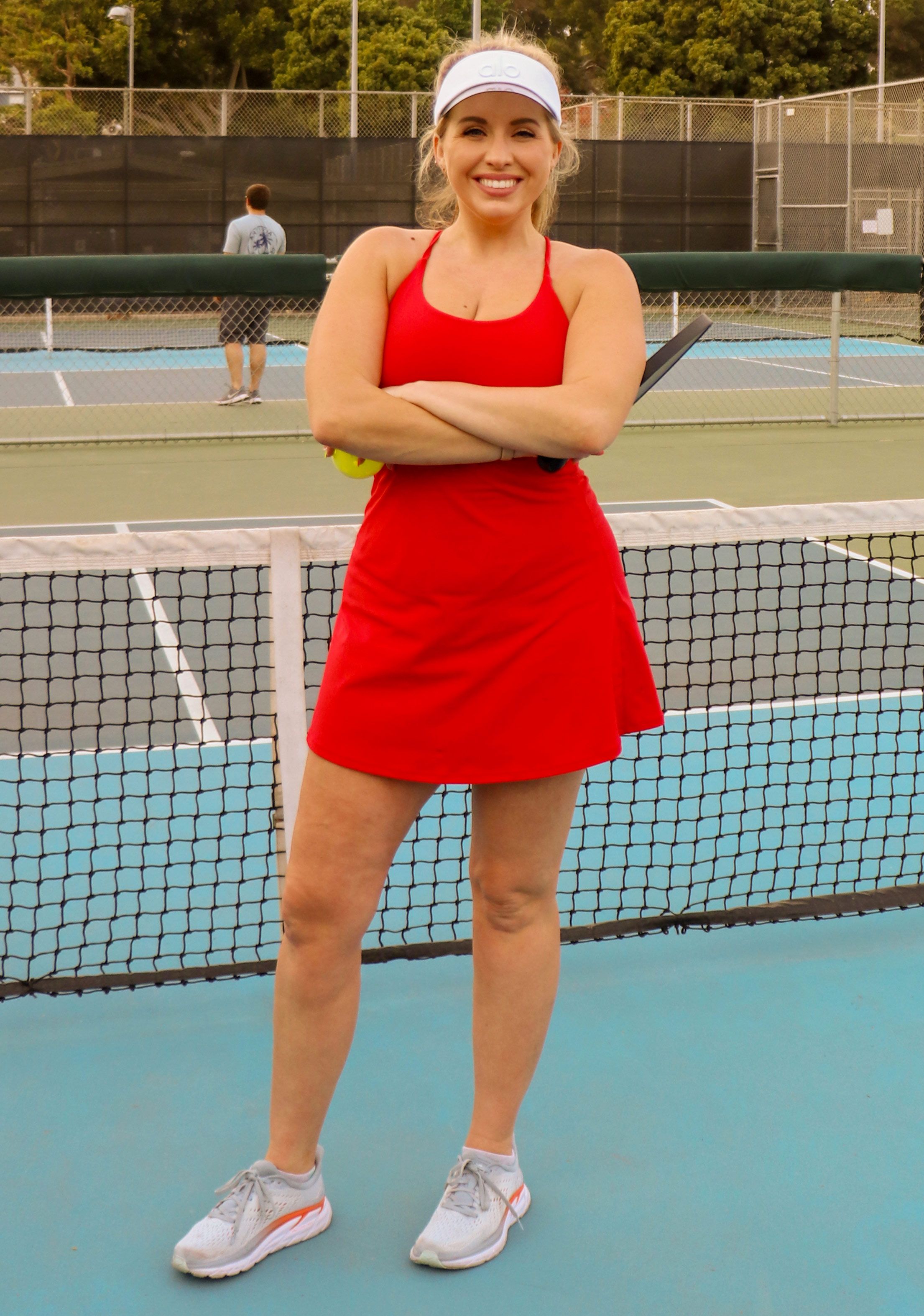 Woman Posing in Pickleball Sports Attire